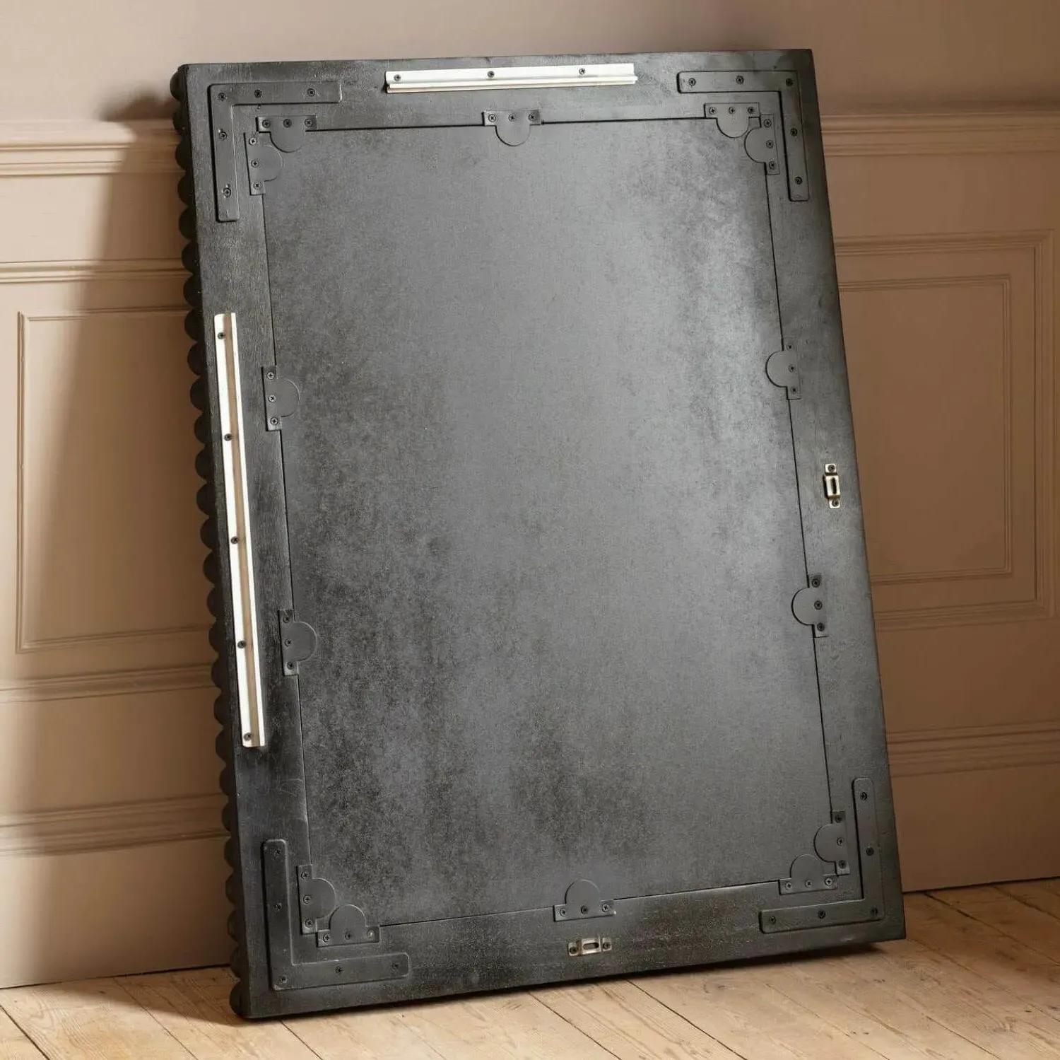 Kali Bobbin Mirror - Black, Mango Wood