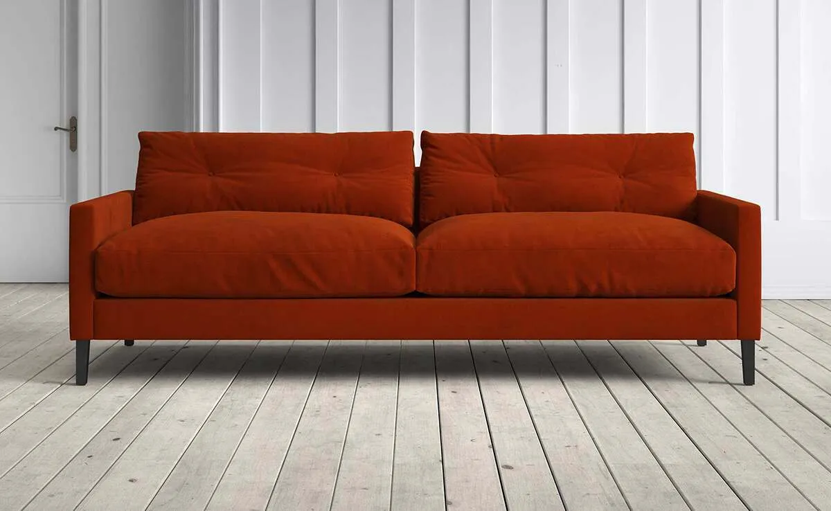 Kasper 3-Seater Sofa - Carnelian, Velvet