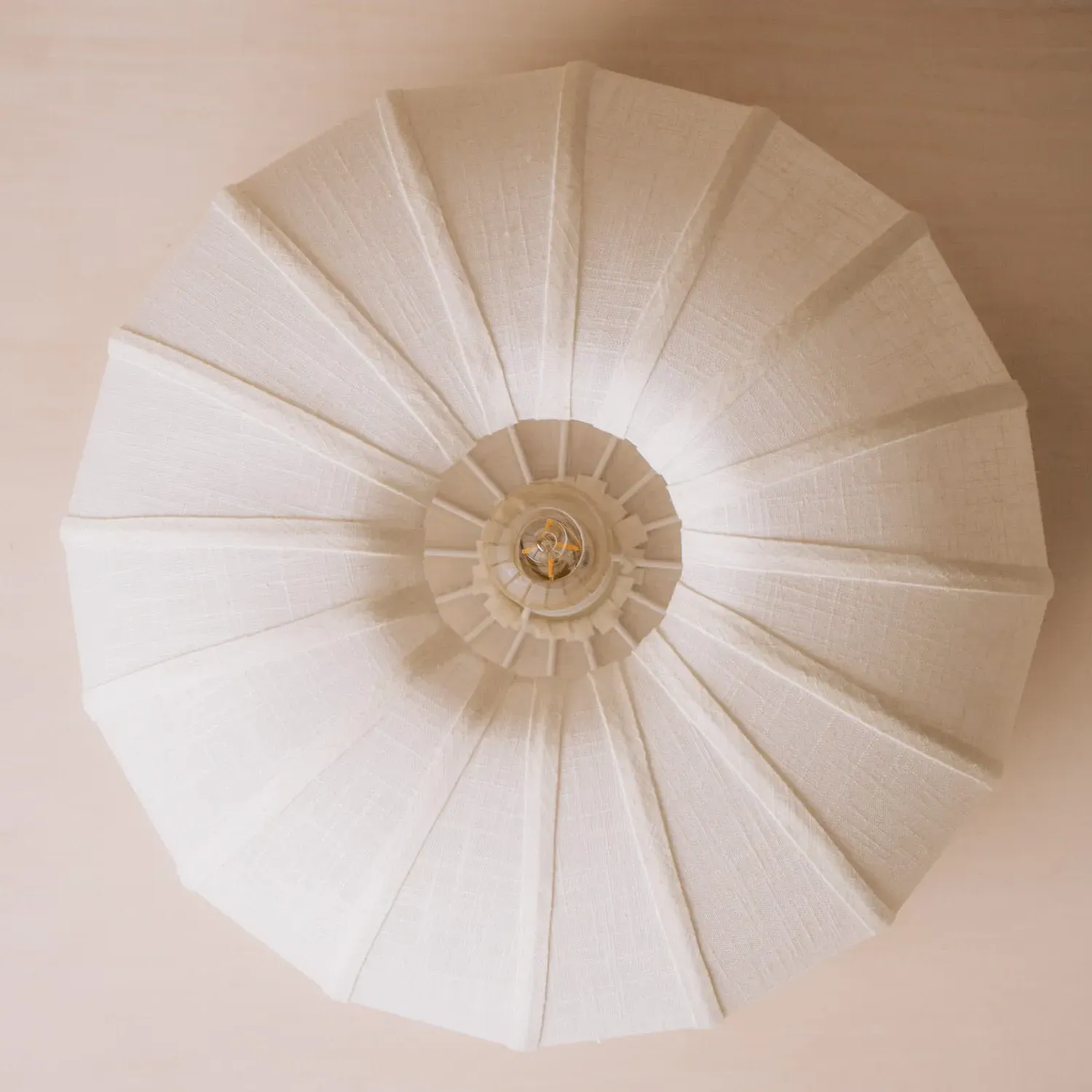 Kyla Ceiling Light - White, Linen