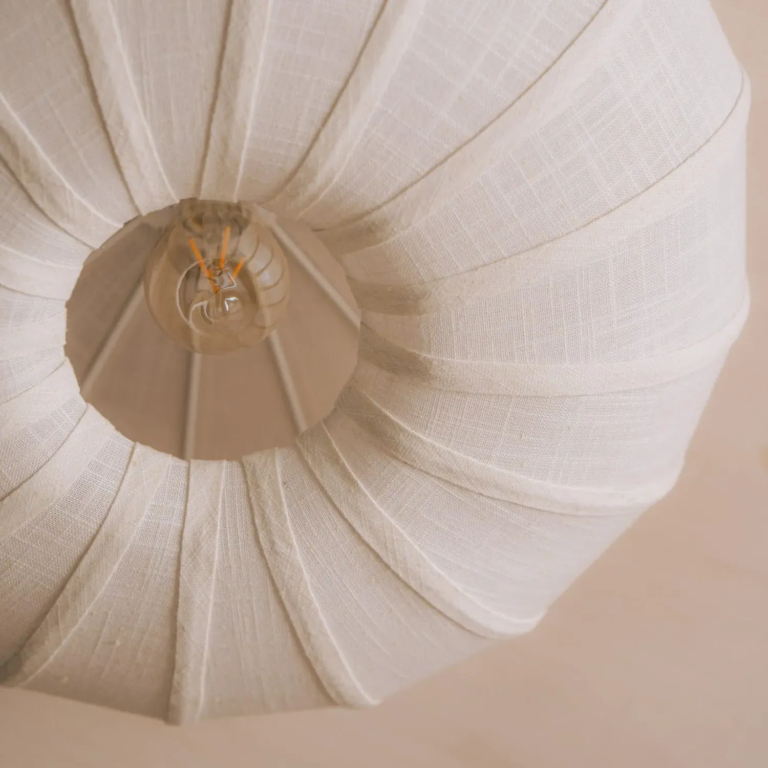 Kyla Ceiling Light - White, Linen