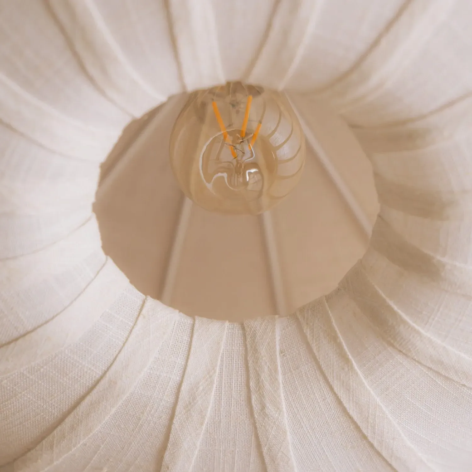 Kyla Ceiling Light - White, Linen