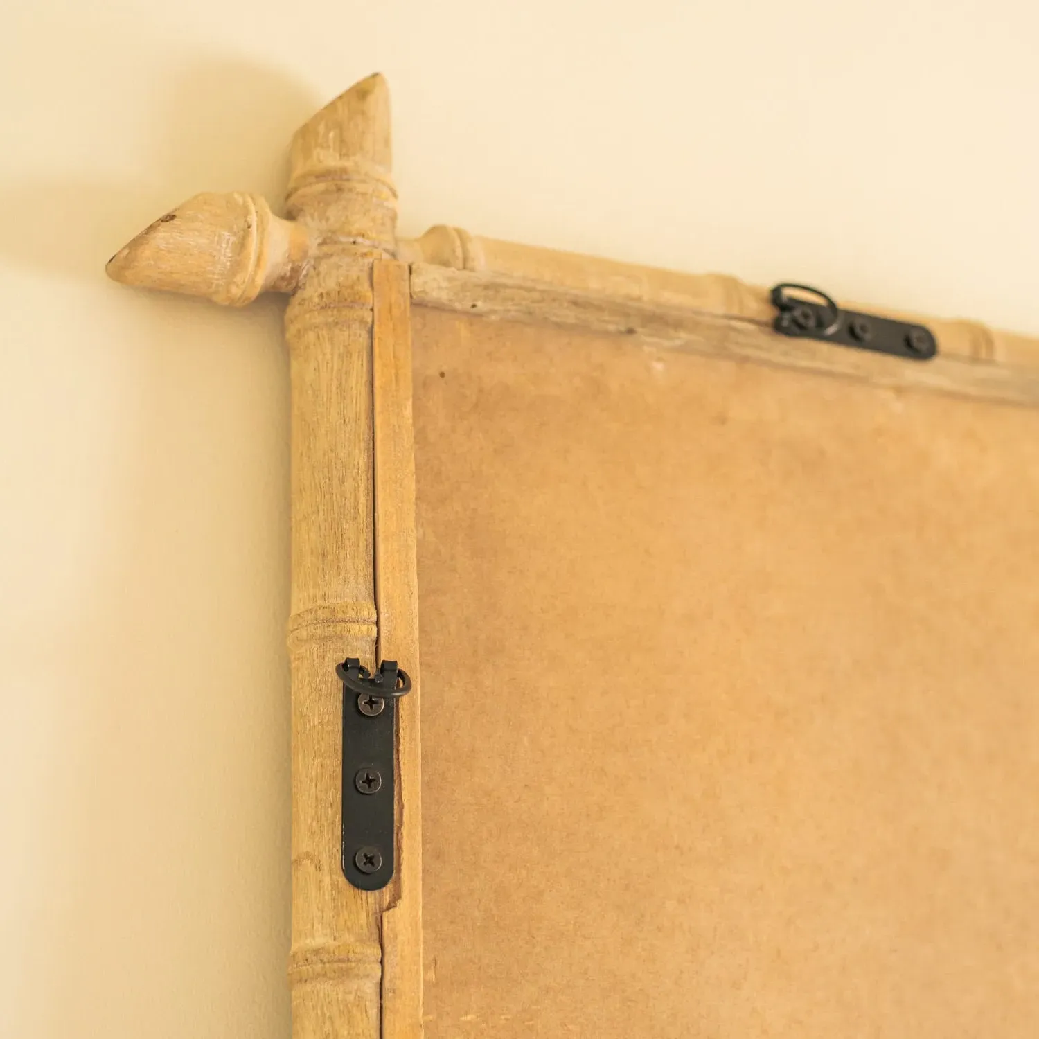 Large Bamboo Wall Mirror - Natural, Mango Wood