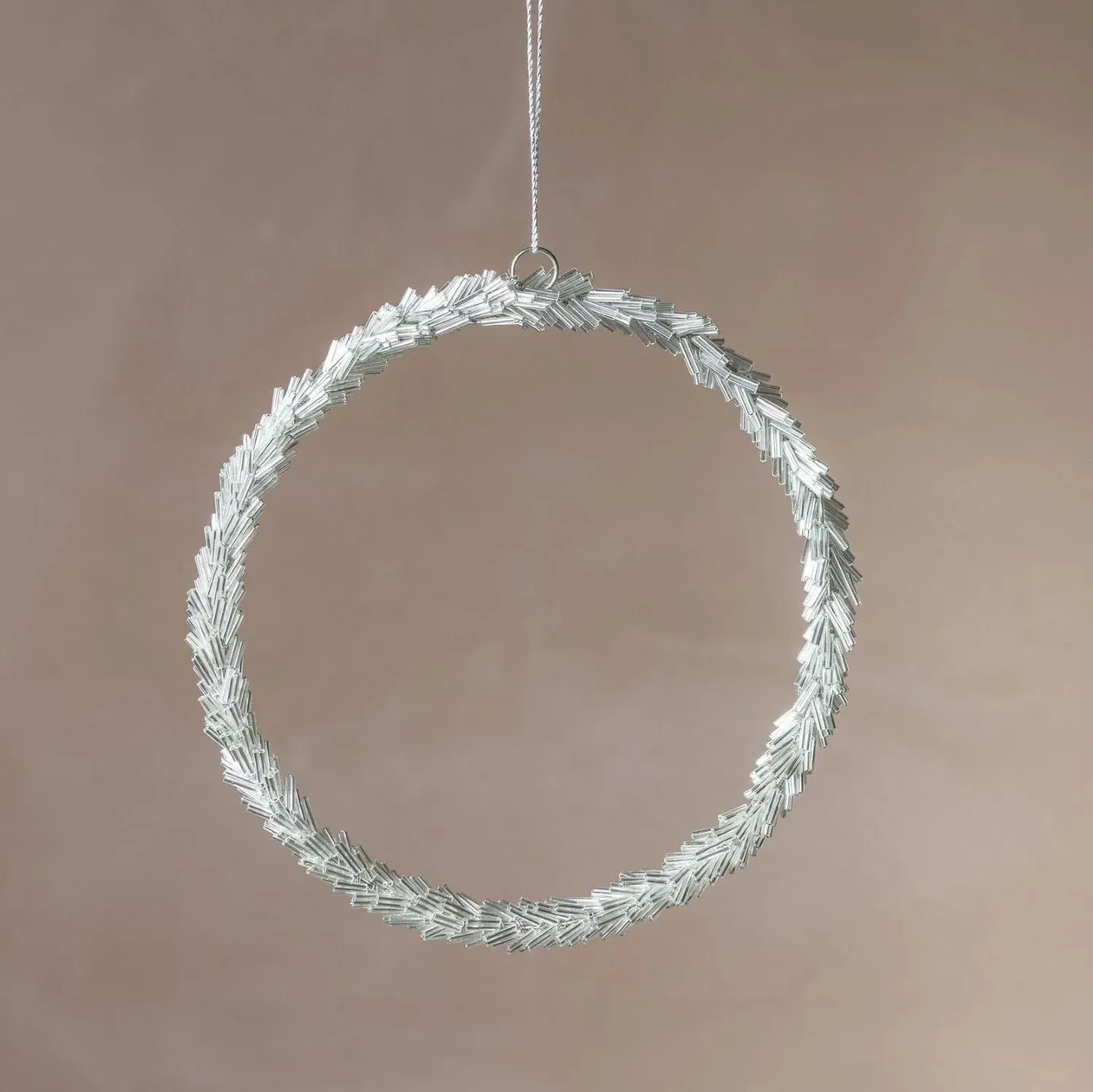 Large Beaded Hanging Wreath - Glass