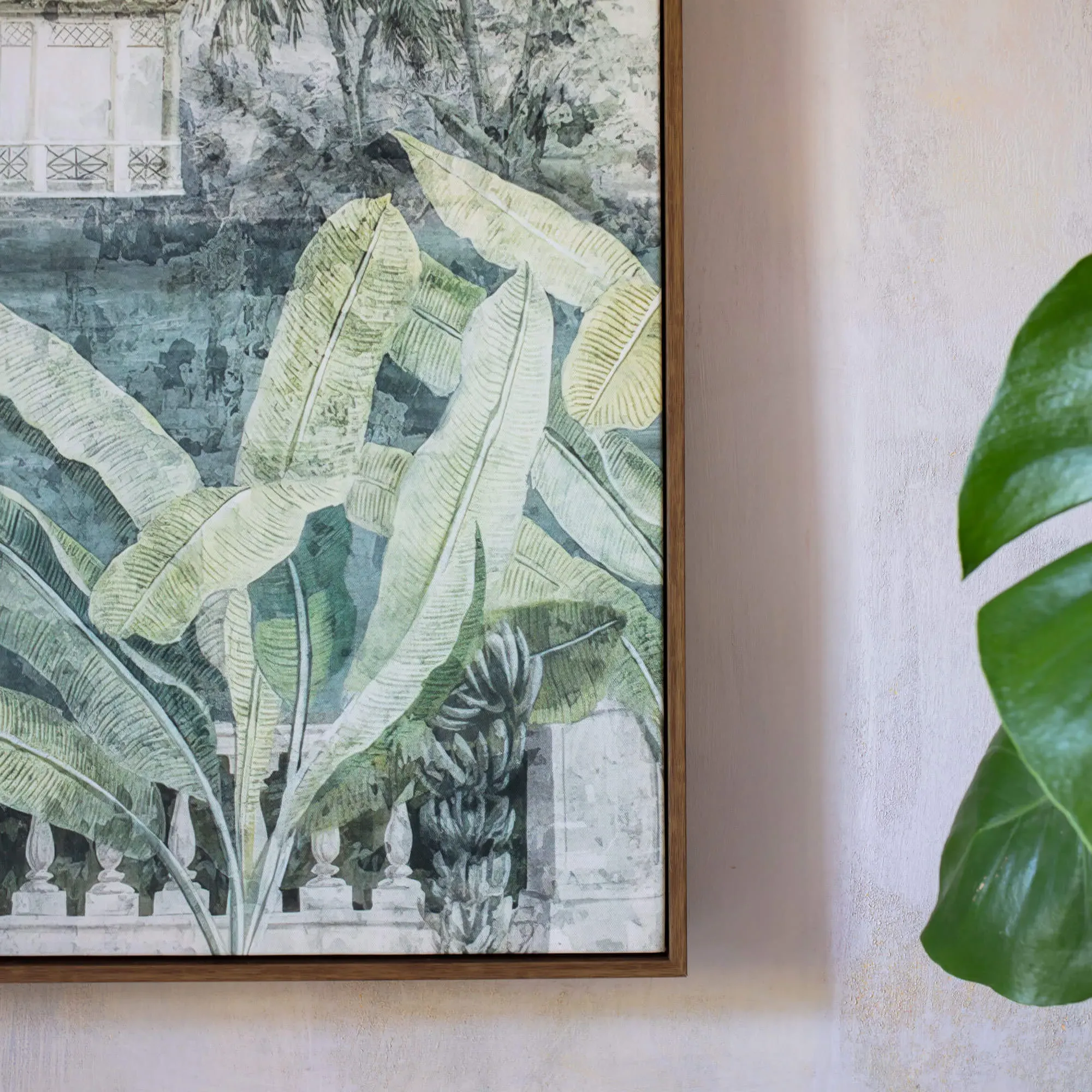 Large Framed Jungle Village Print