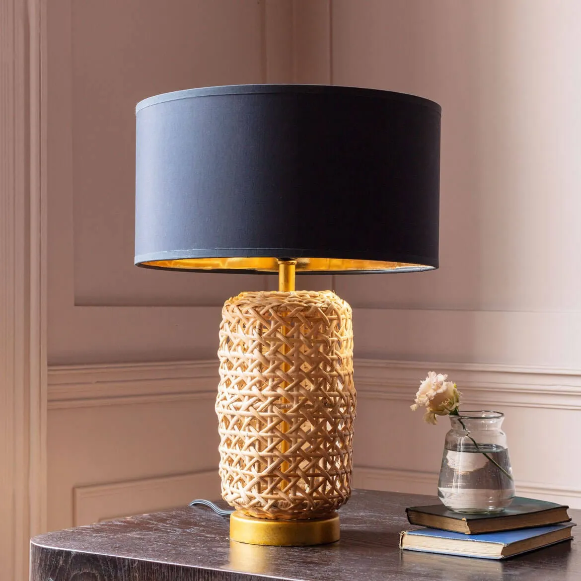 Lari Table Lamp - Gold, Bamboo