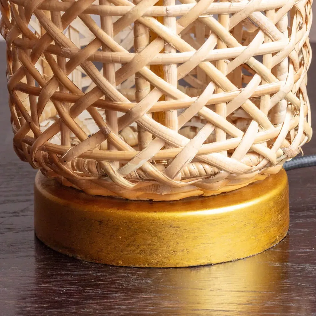 Lari Table Lamp - Gold, Bamboo