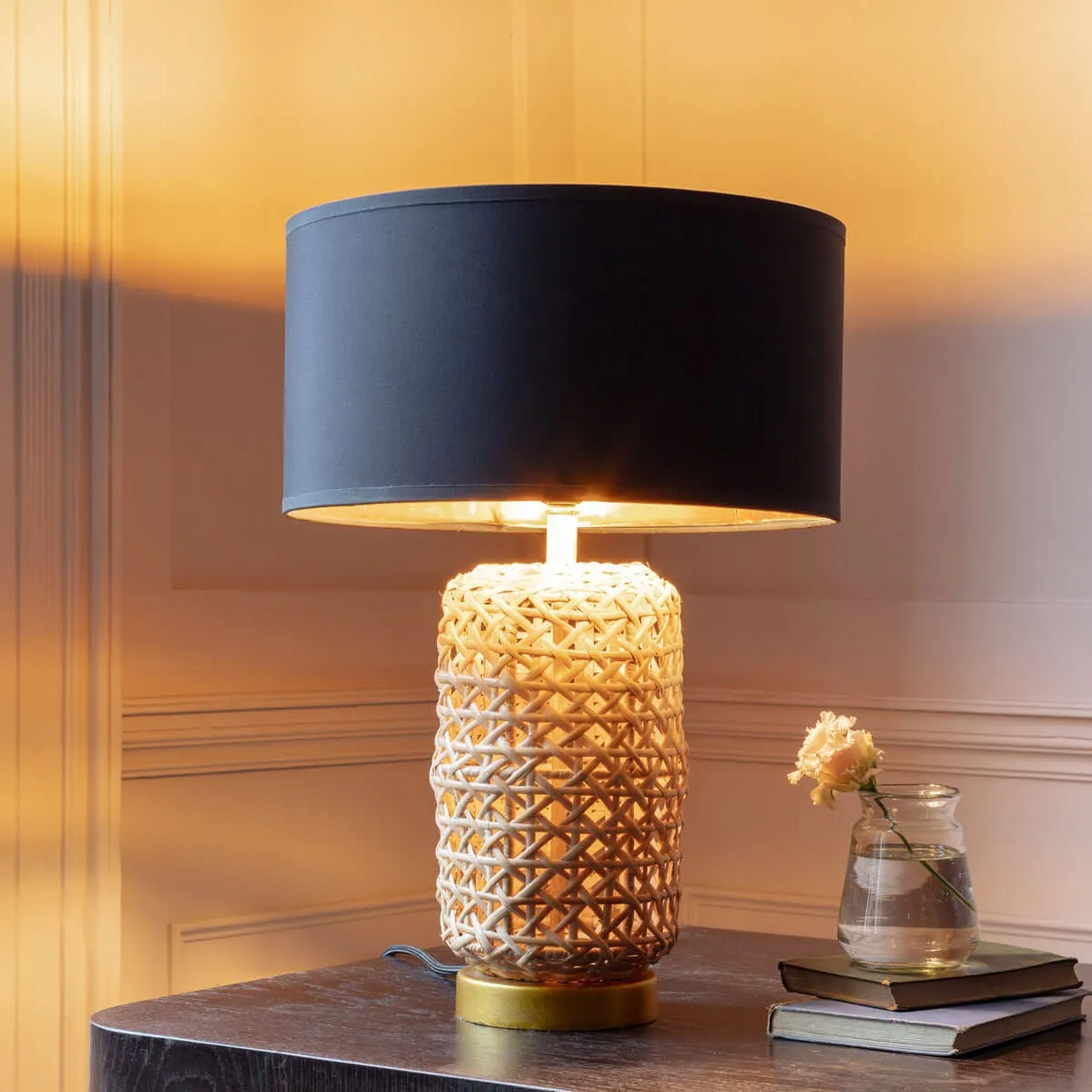 Lari Table Lamp - Gold, Bamboo