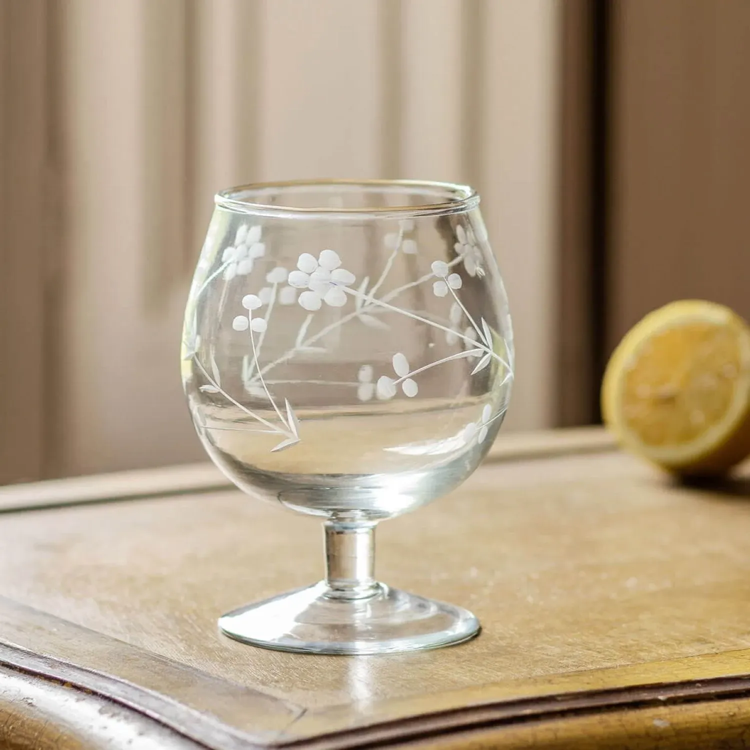 Leaf Champagne Flute - Clear Glass