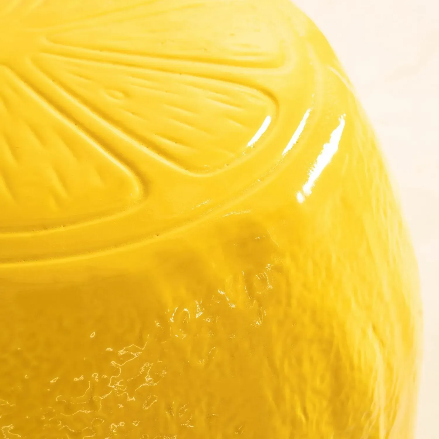 Lemon Yellow Ceramic Stool