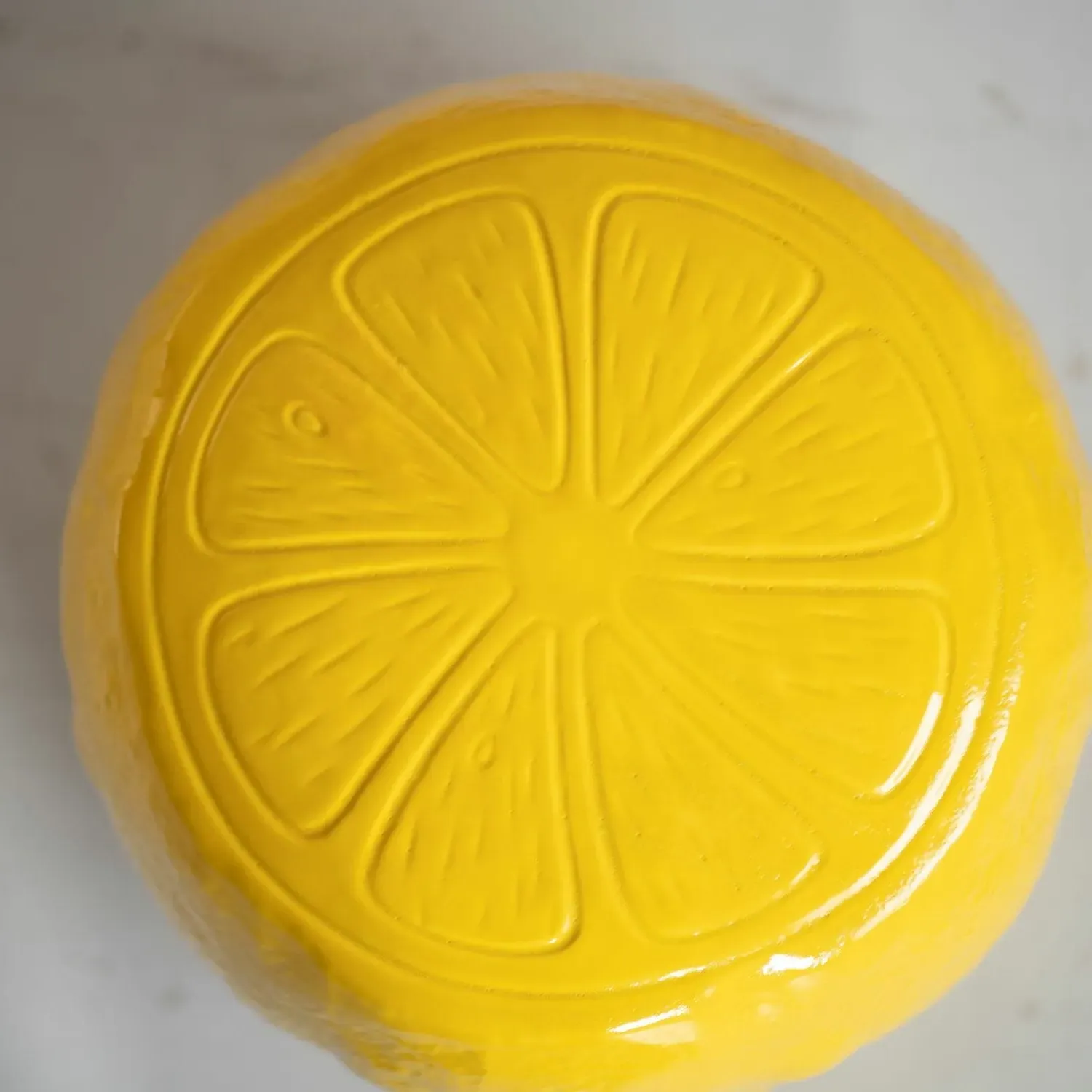 Lemon Yellow Ceramic Stool