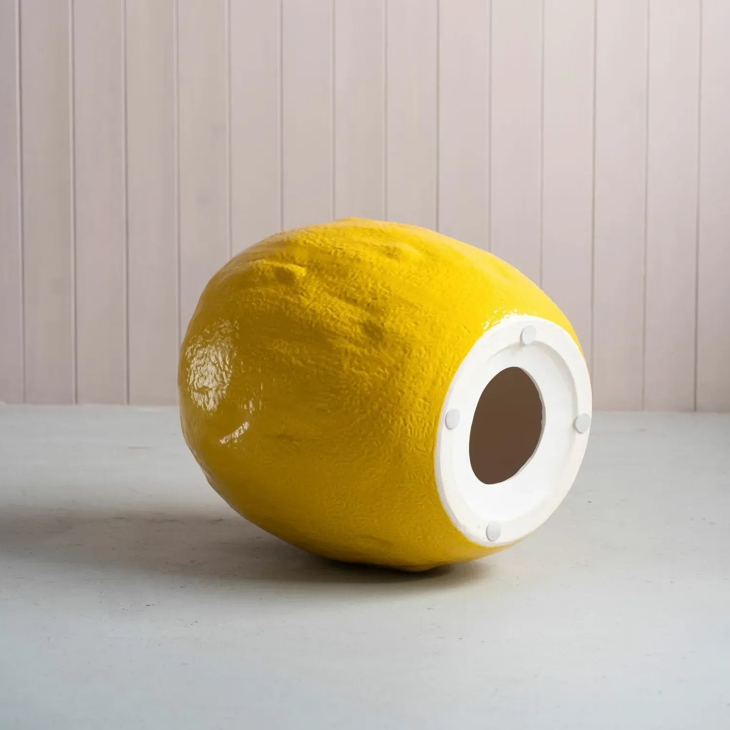 Lemon Yellow Ceramic Stool