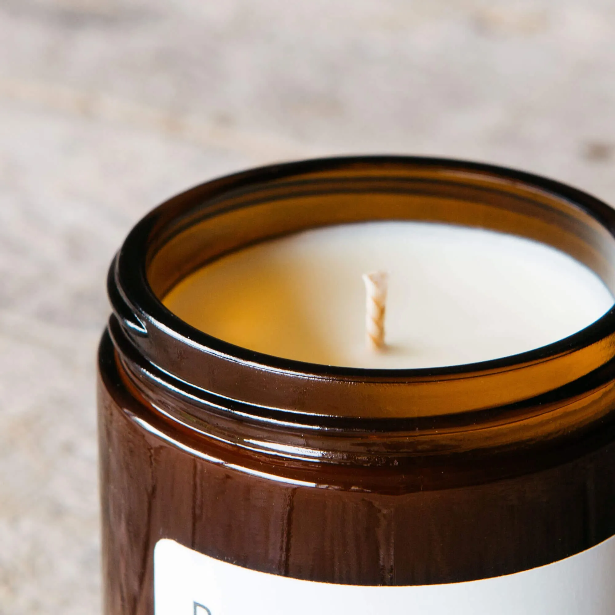 Lemongrass and Coriander Candle - Amber Glass