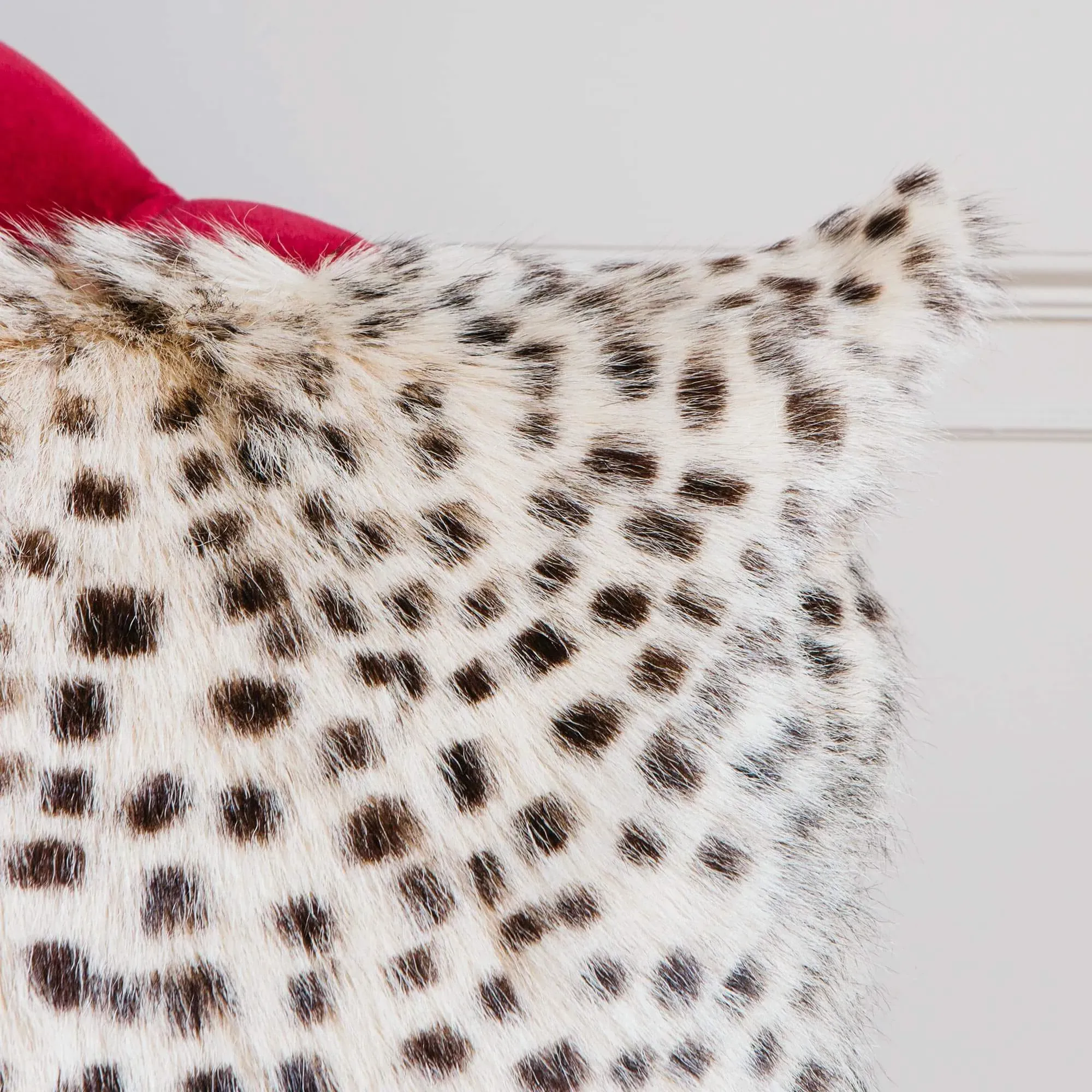 Leopard Print Cushion - Goat Fur