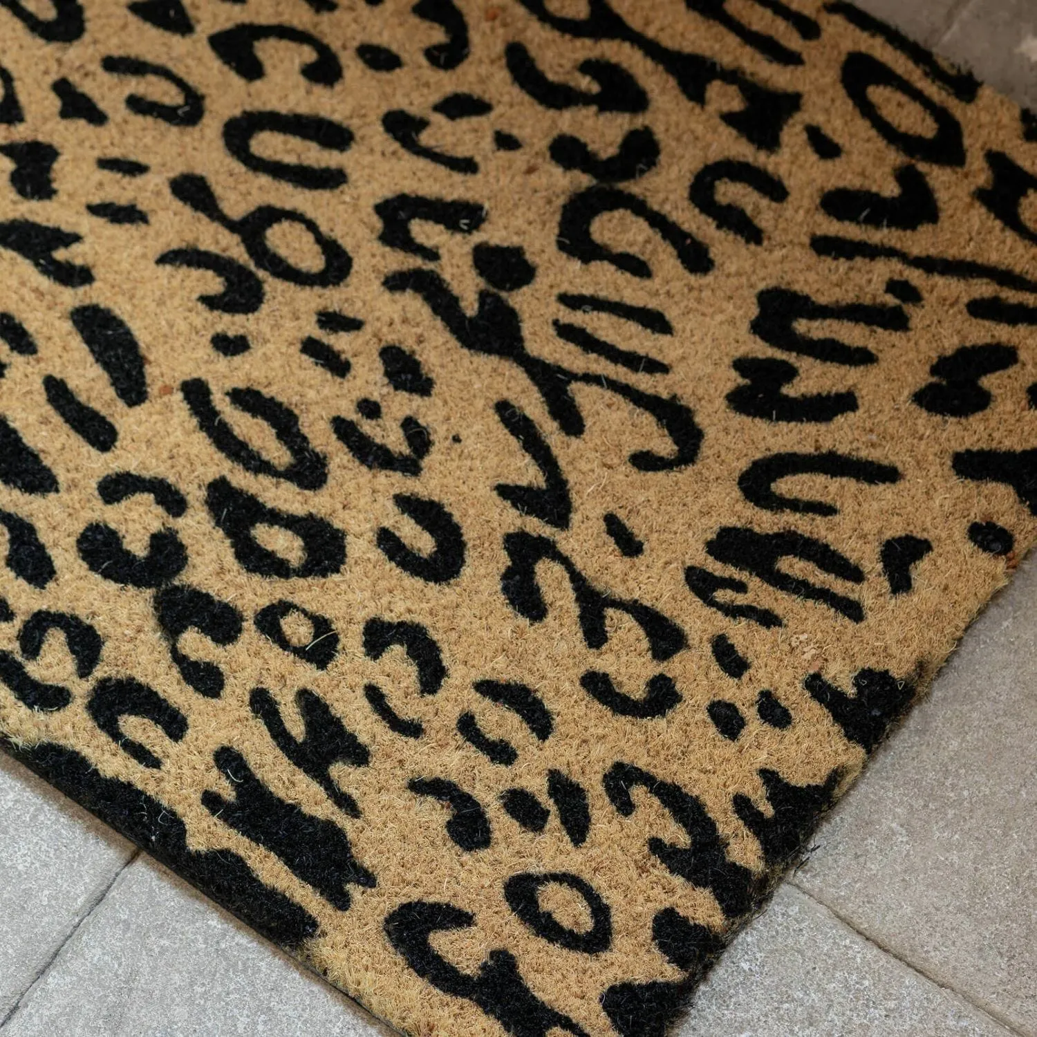 Leopard Print Door Mat - Coco Fibre