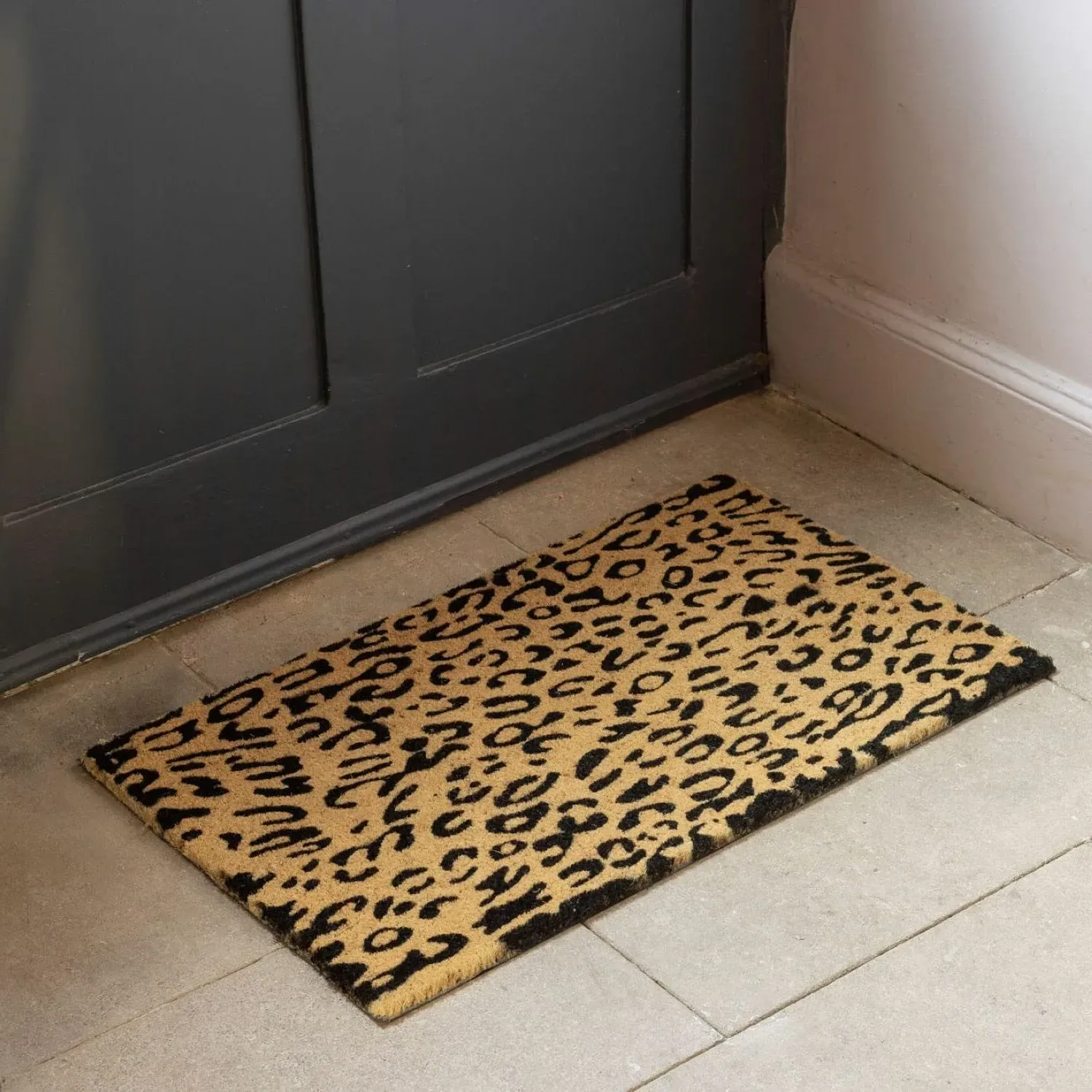 Leopard Print Door Mat - Coco Fibre