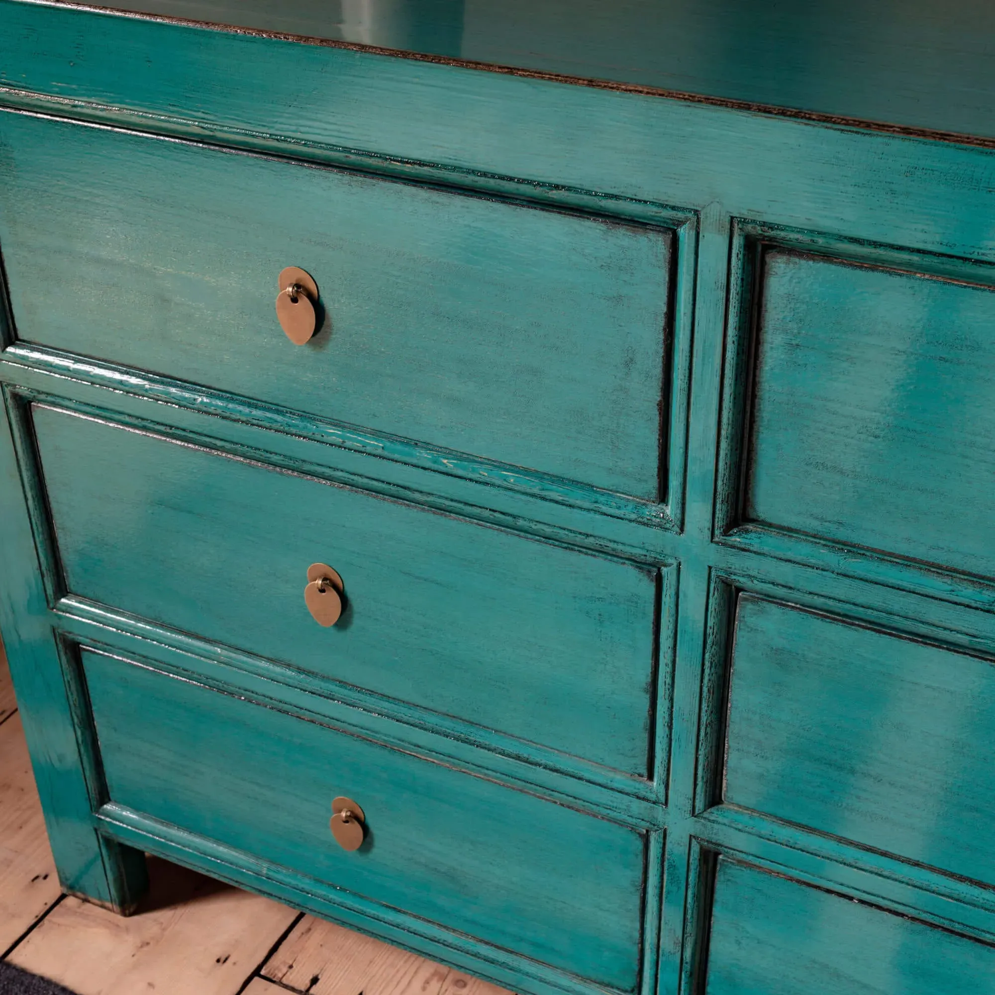 Leshan Chest of Drawers - Turquoise, Pine