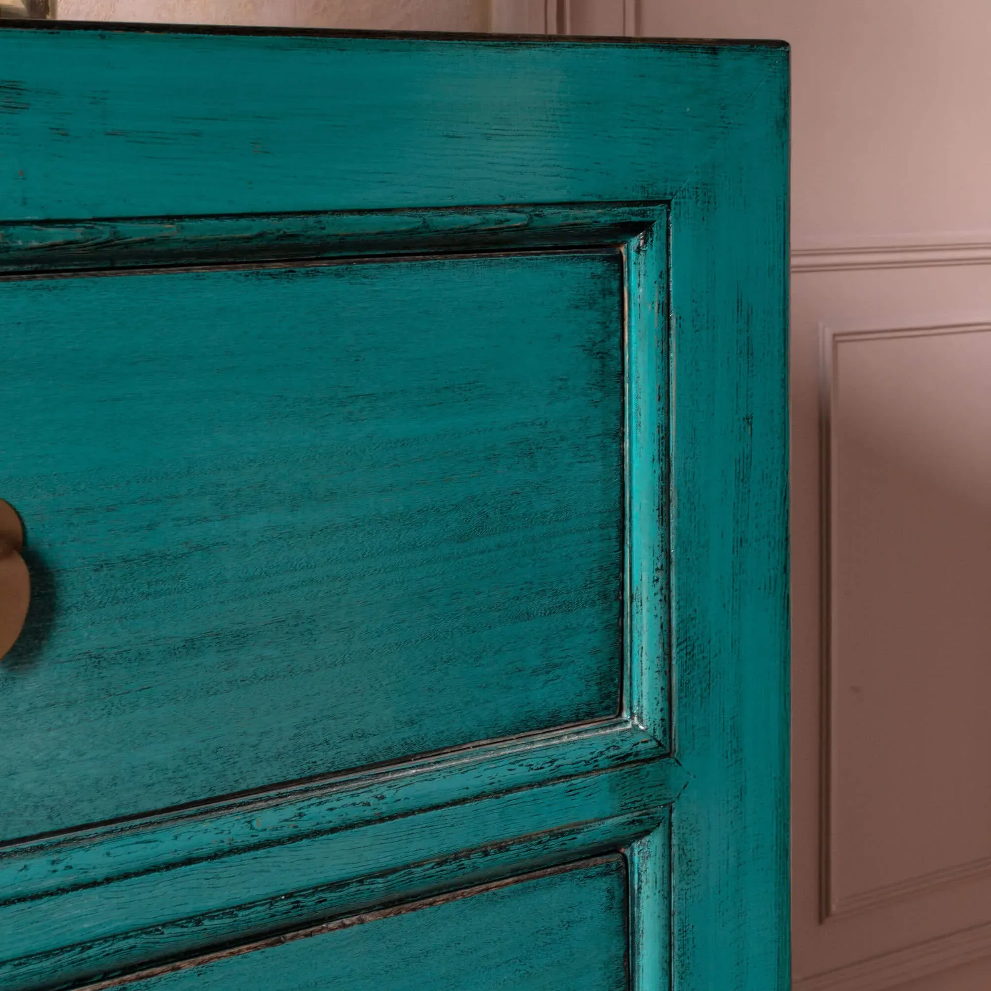 Leshan Chest of Drawers - Turquoise, Pine