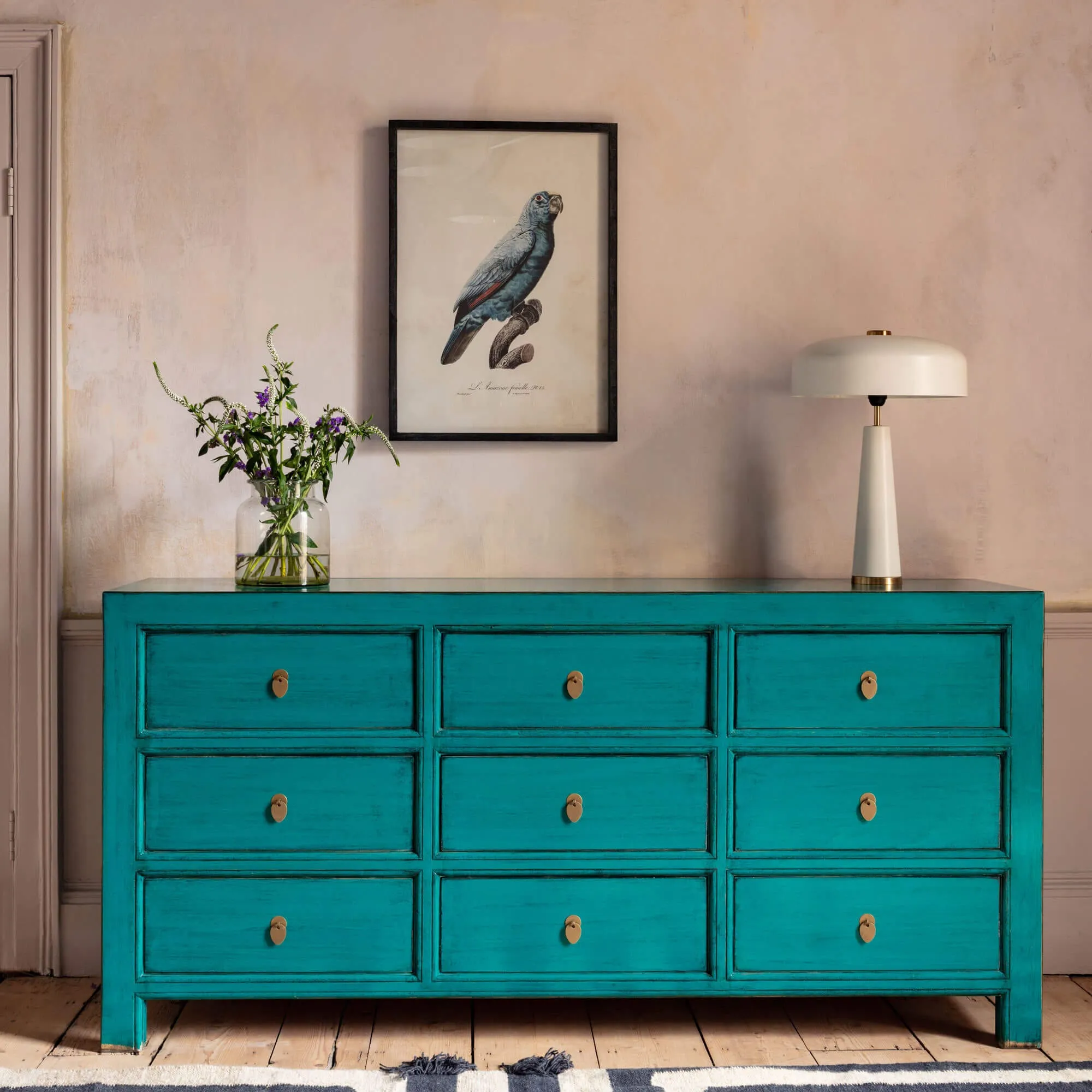 Leshan Chest of Drawers - Turquoise, Pine image