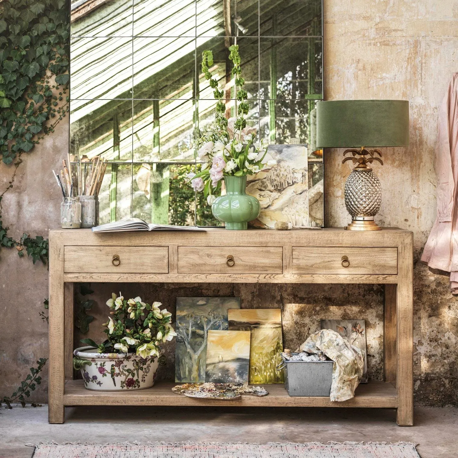 Leshan Three Drawer Sideboard - Natural, Elm image