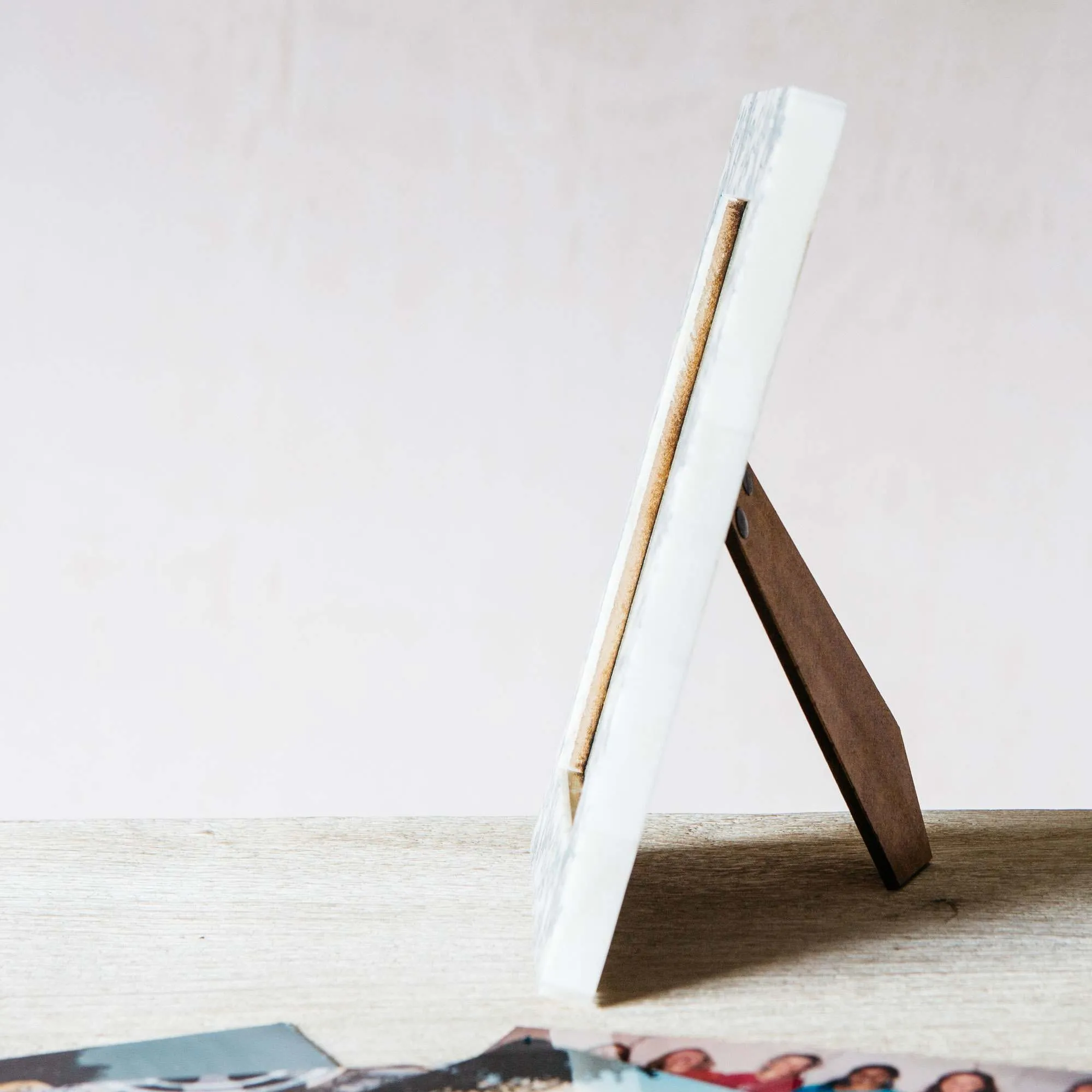 Light Blue Floral Print Bone Frame - Blue, Bone