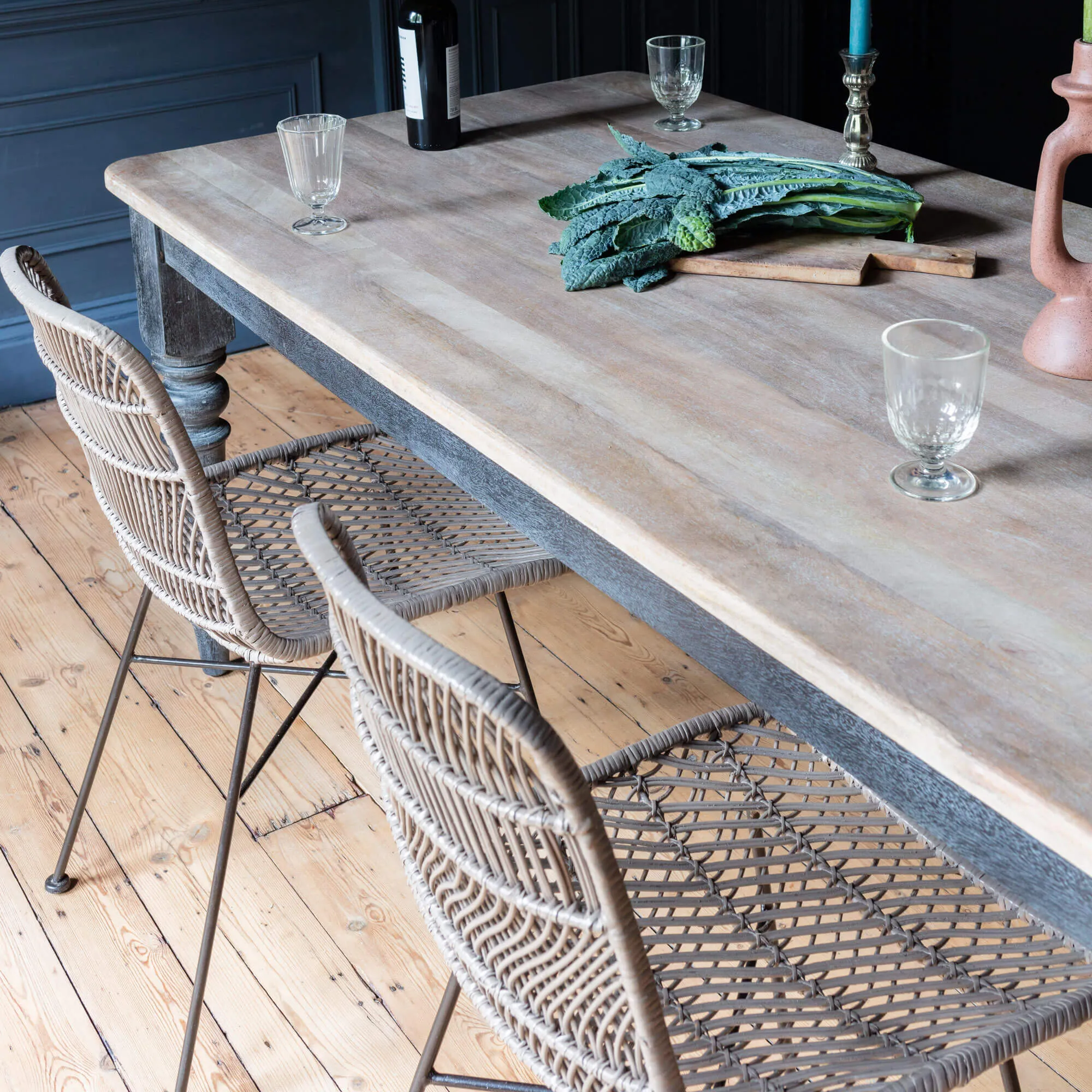 Lincoln 6-Seater Dining Table - Natural, Mango Wood