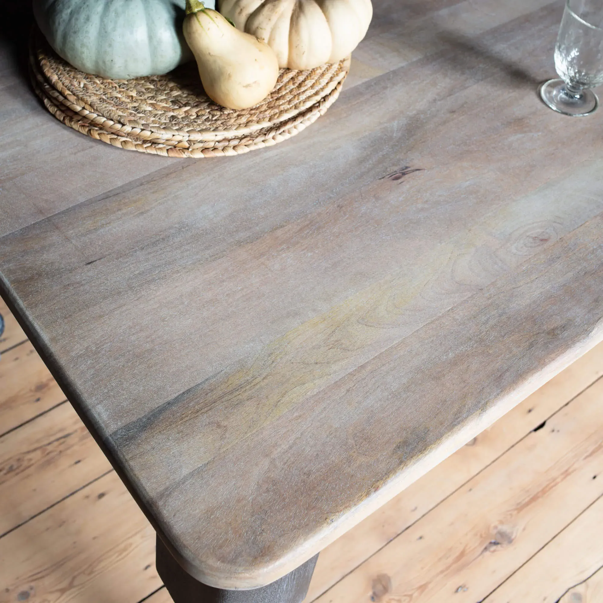 Lincoln 6-Seater Dining Table - Natural, Mango Wood