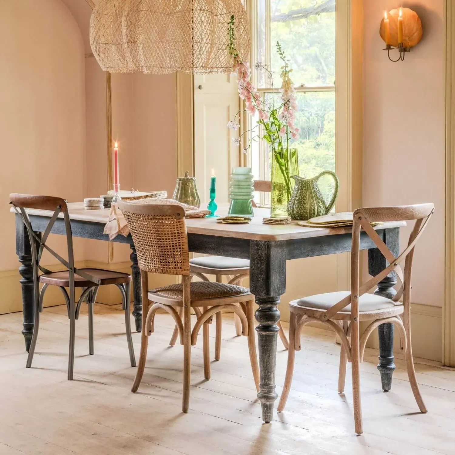 Lincoln 6-Seater Dining Table - Natural, Mango Wood image