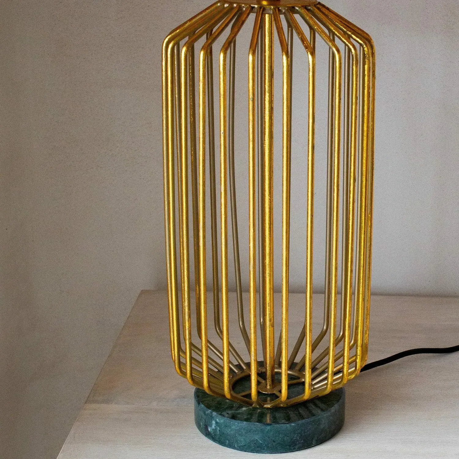 Linear Table Lamp - Antiqued Gold, Marble