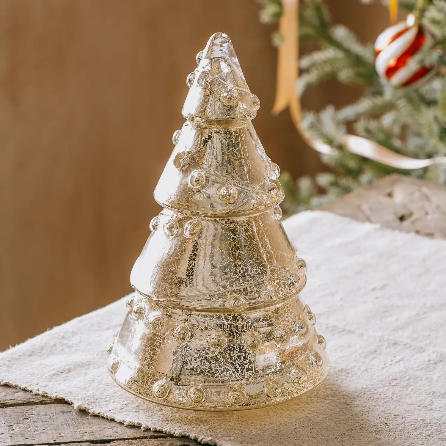 Lit Sparkle Christmas Tree - Silver, Glass image