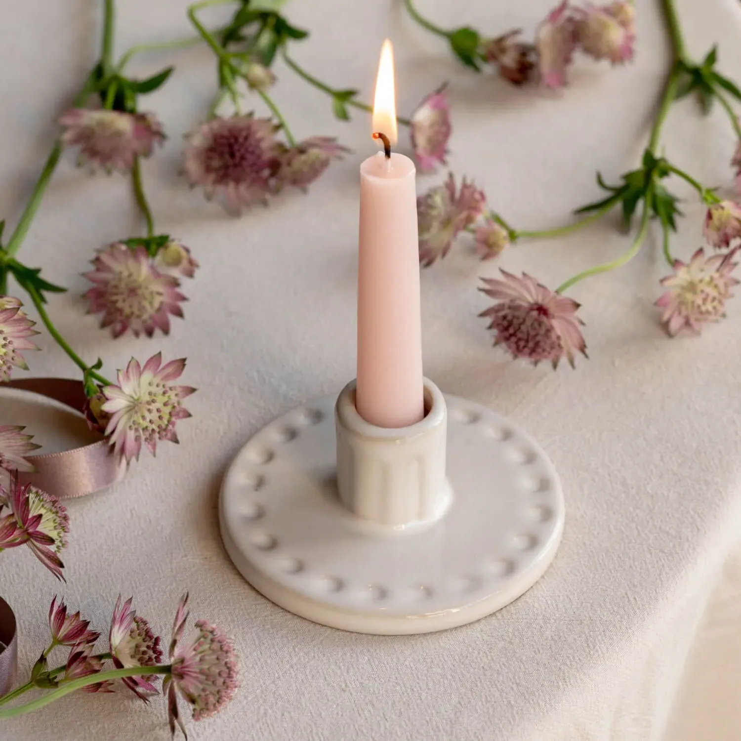 Loop Ceramic Candle Holder - Stoneware