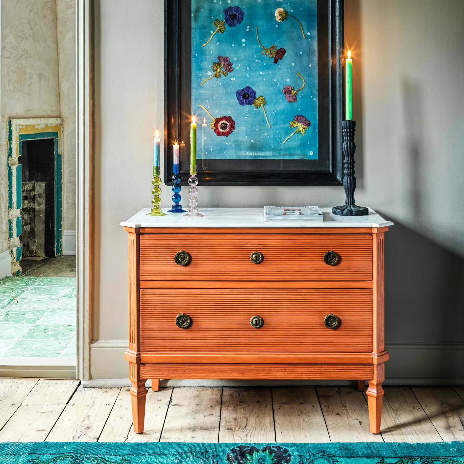 Lottie Chest of Drawers - Coral, Mango Wood image
