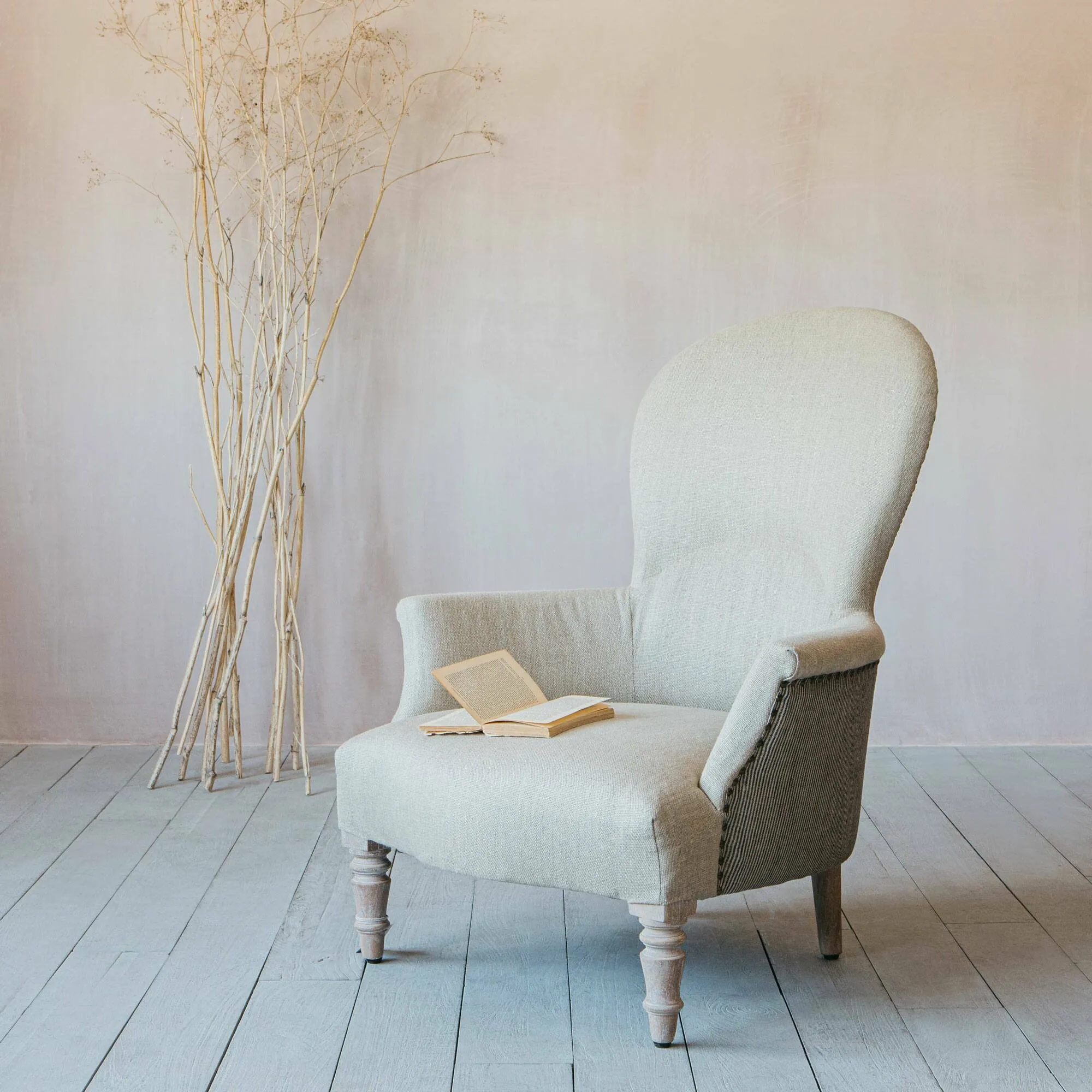 Louise Armchair - Natural, Linen