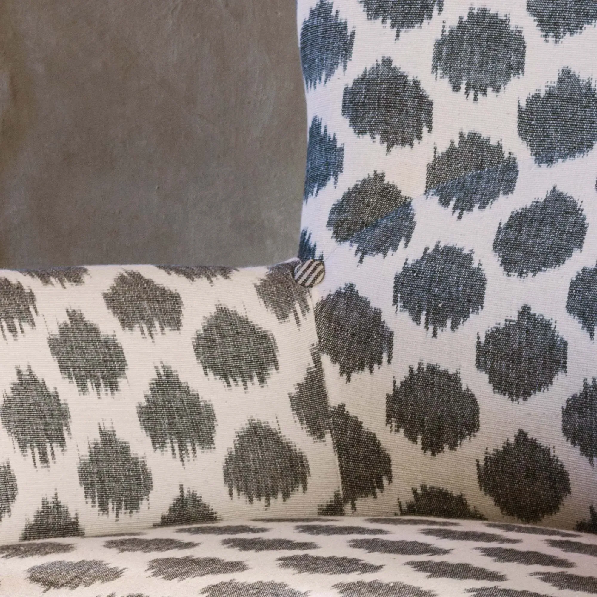 Louise Ikat Armchair - Natural Linen