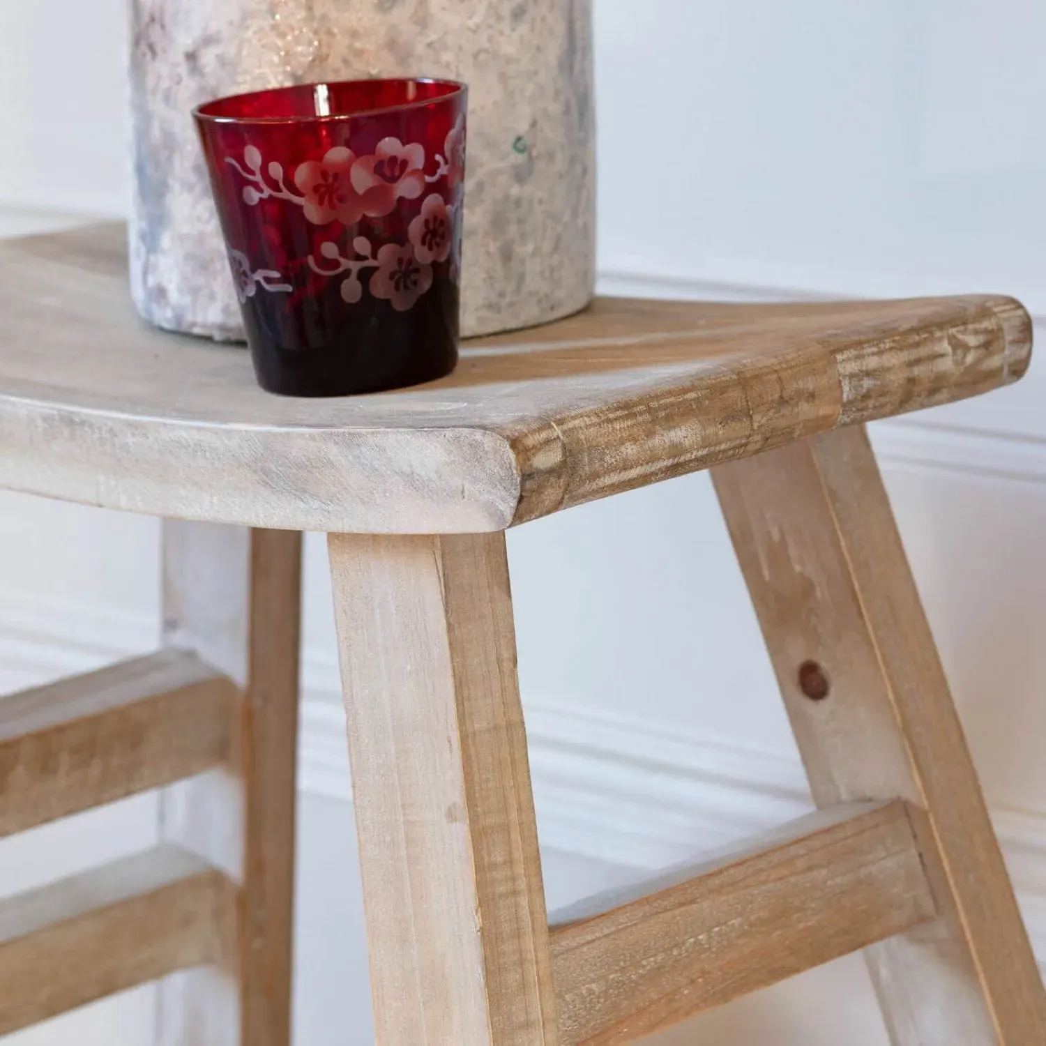 Low Fir Wooden Stool