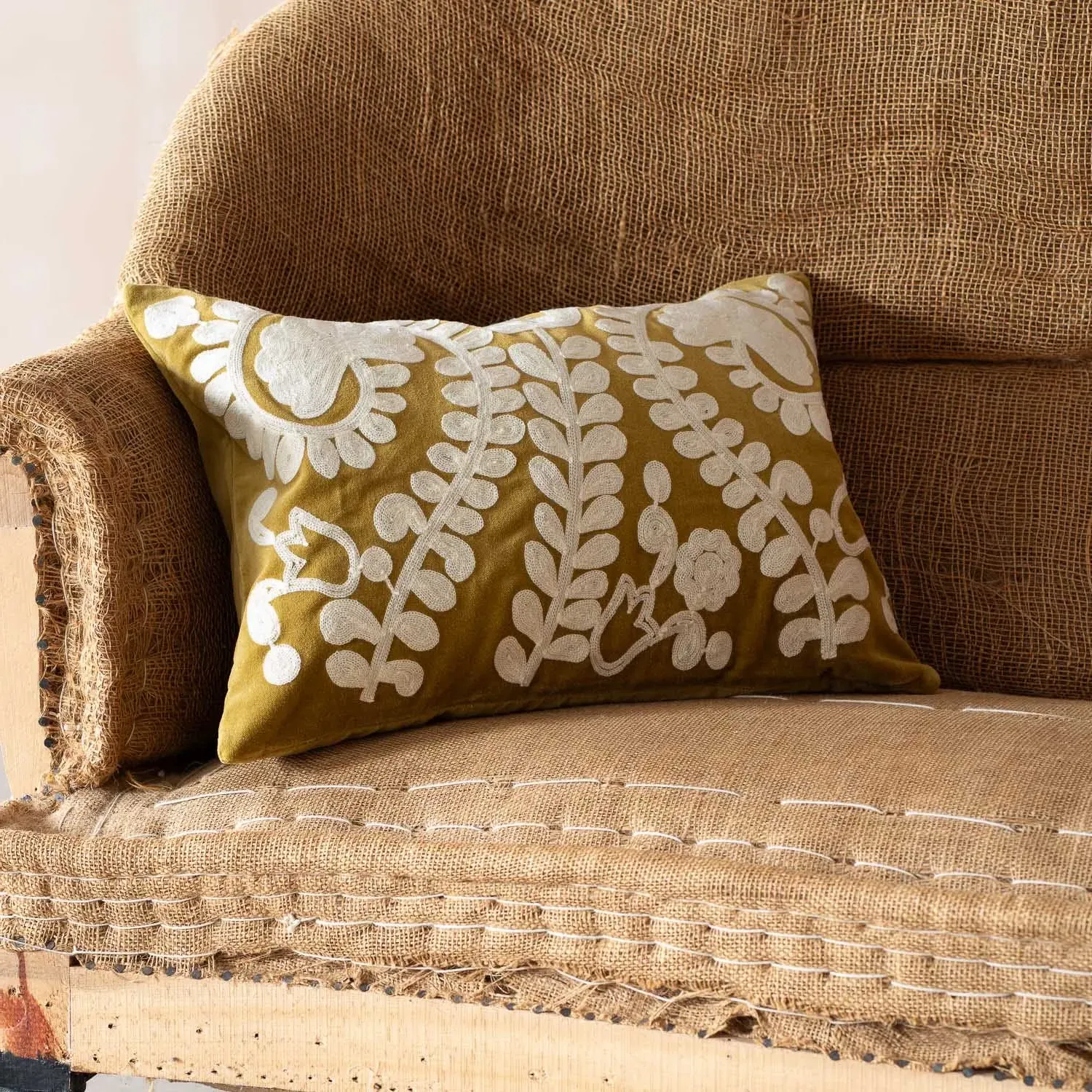 Lucia Rectangular Cushion - Burnt Sienna, Velvet