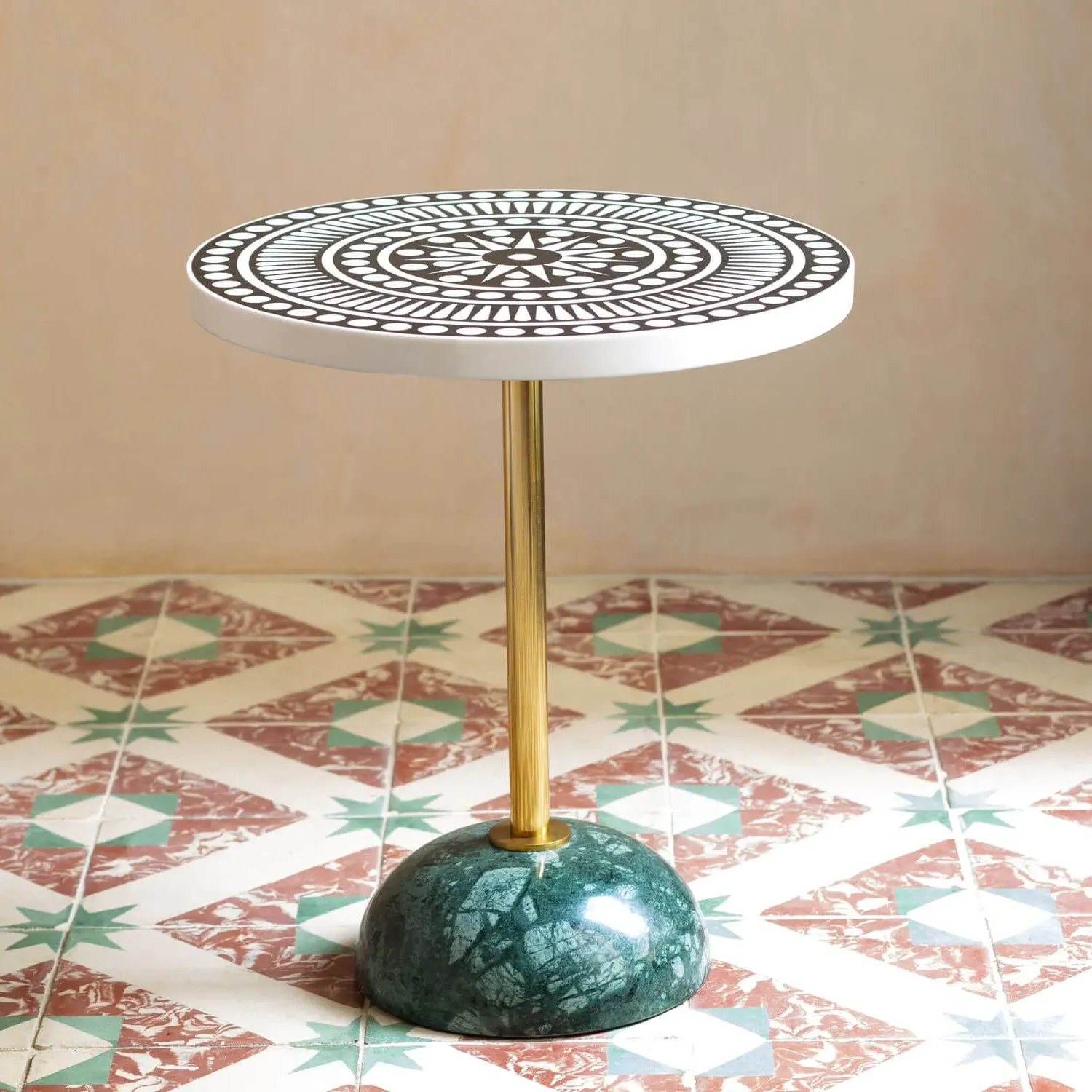 Maisie Round Side Table - Marble, Resin image