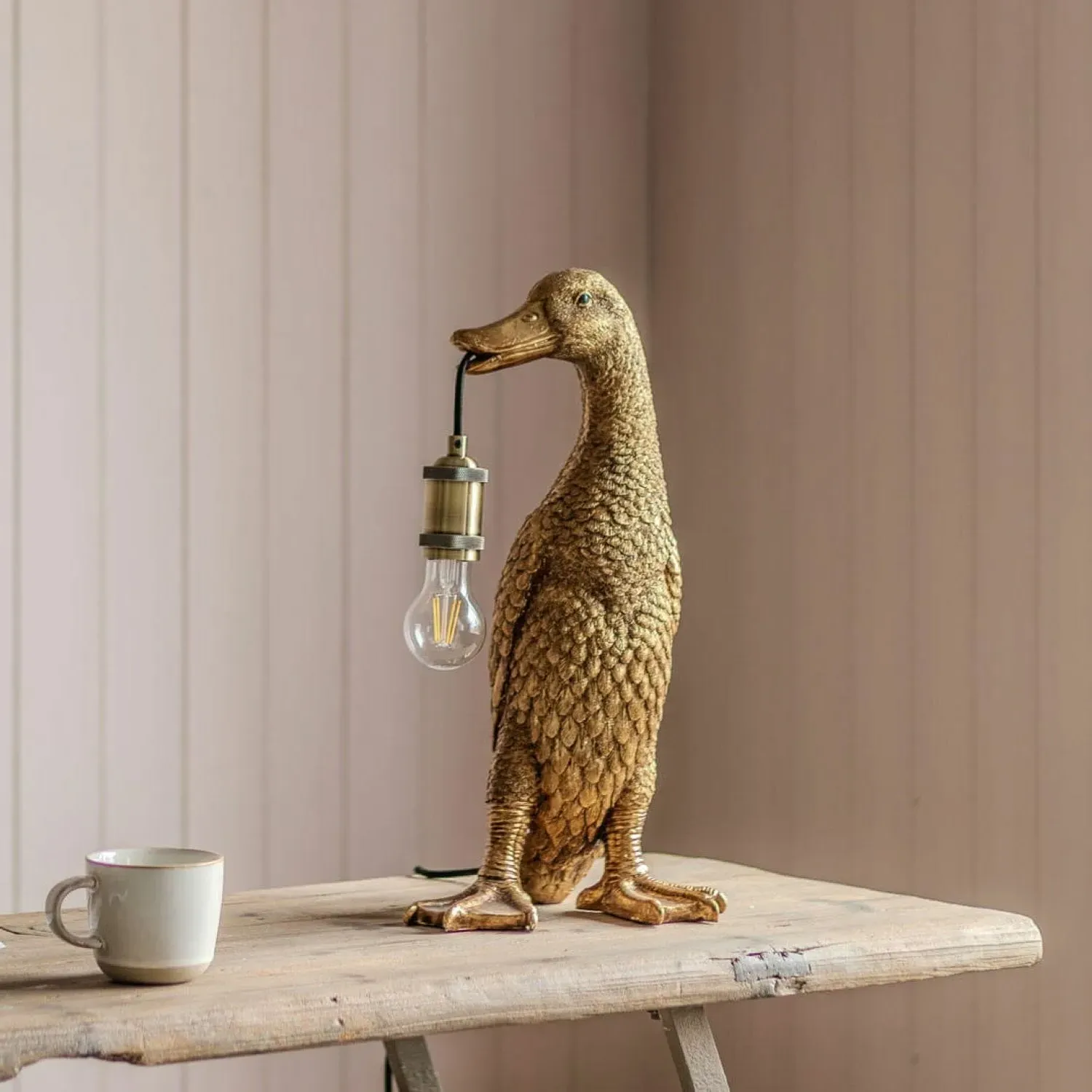 Mallory Mallard Table Lamp - Gold, Resin