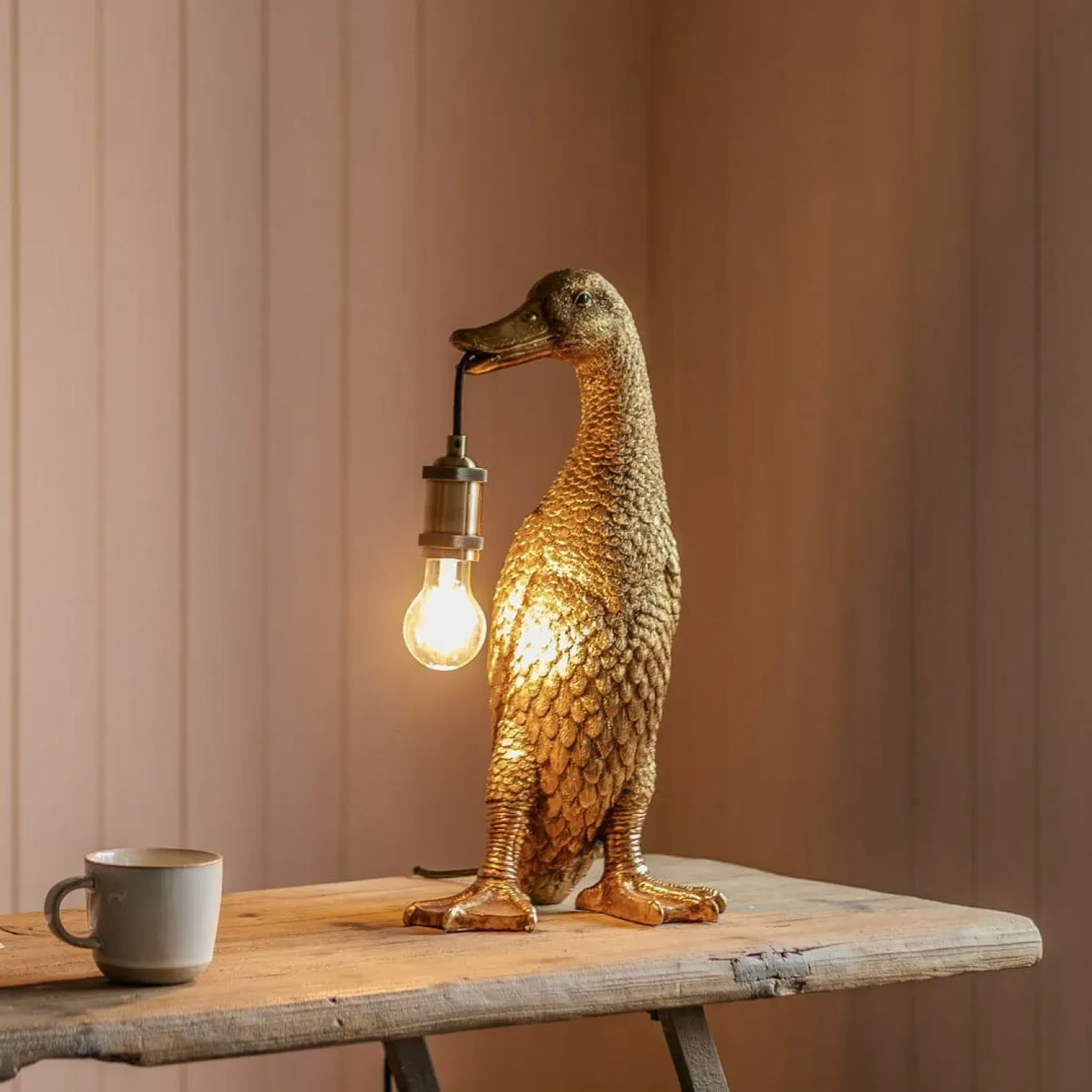Mallory Mallard Table Lamp - Gold, Resin