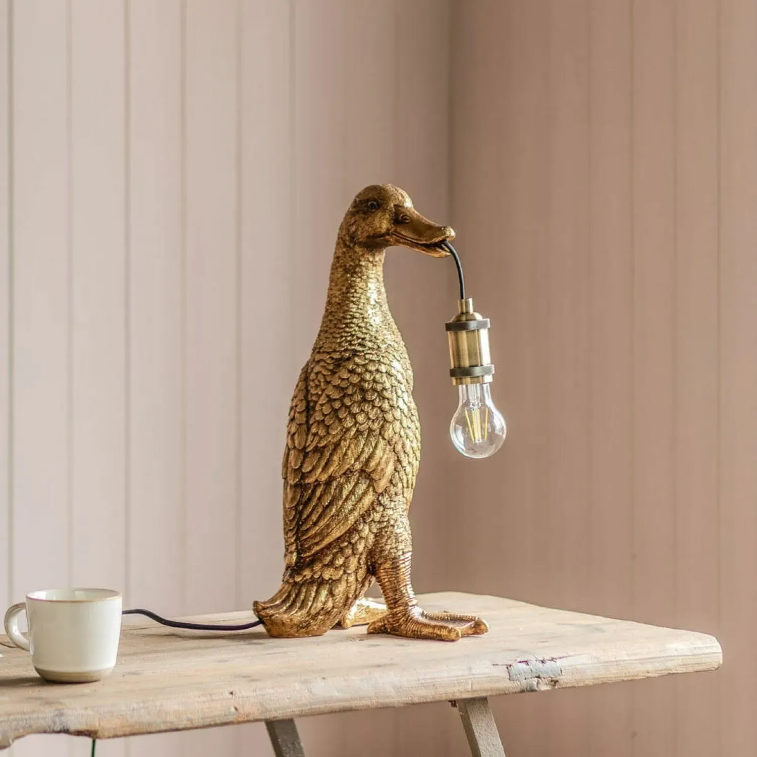 Mallory Mallard Table Lamp - Gold, Resin