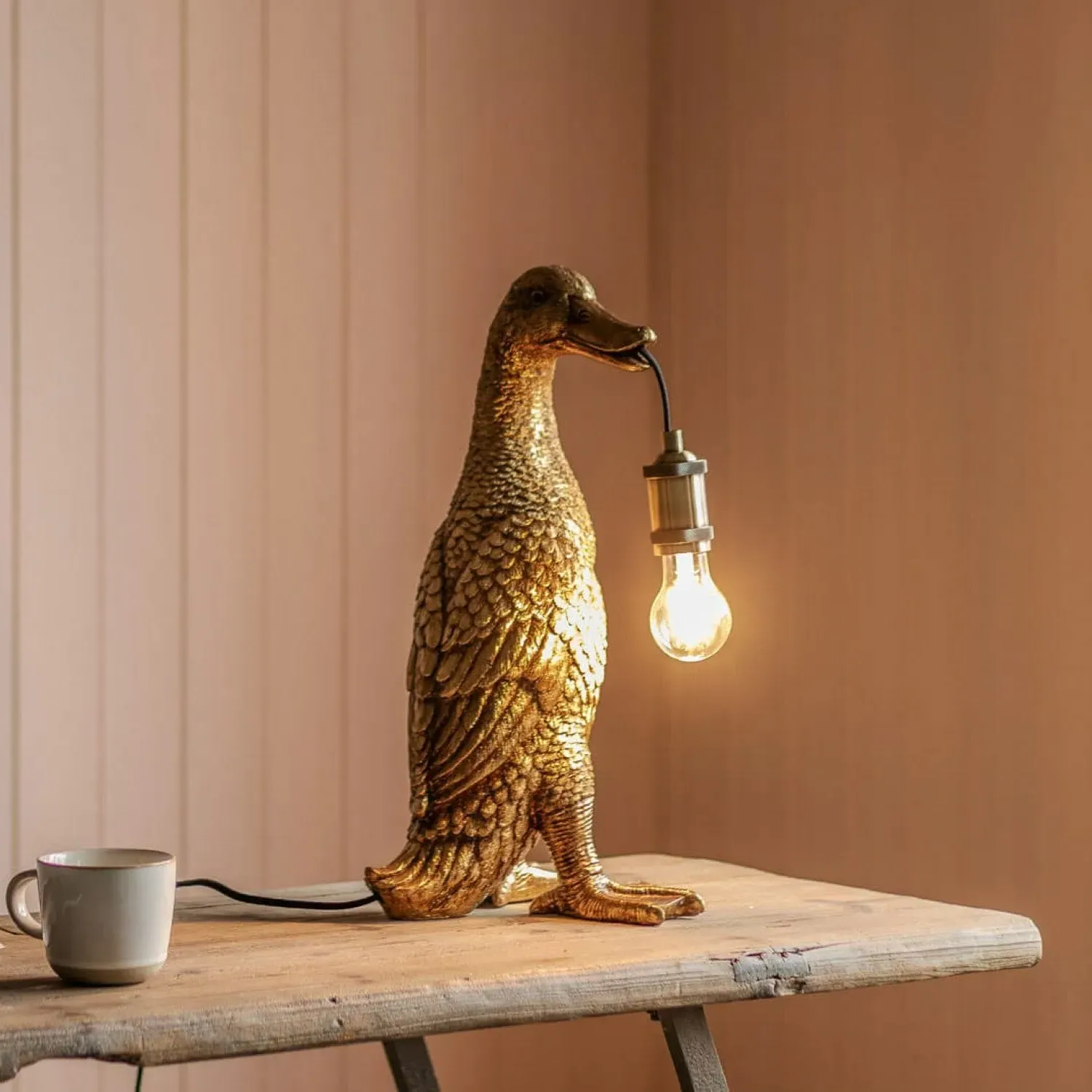 Mallory Mallard Table Lamp - Gold, Resin