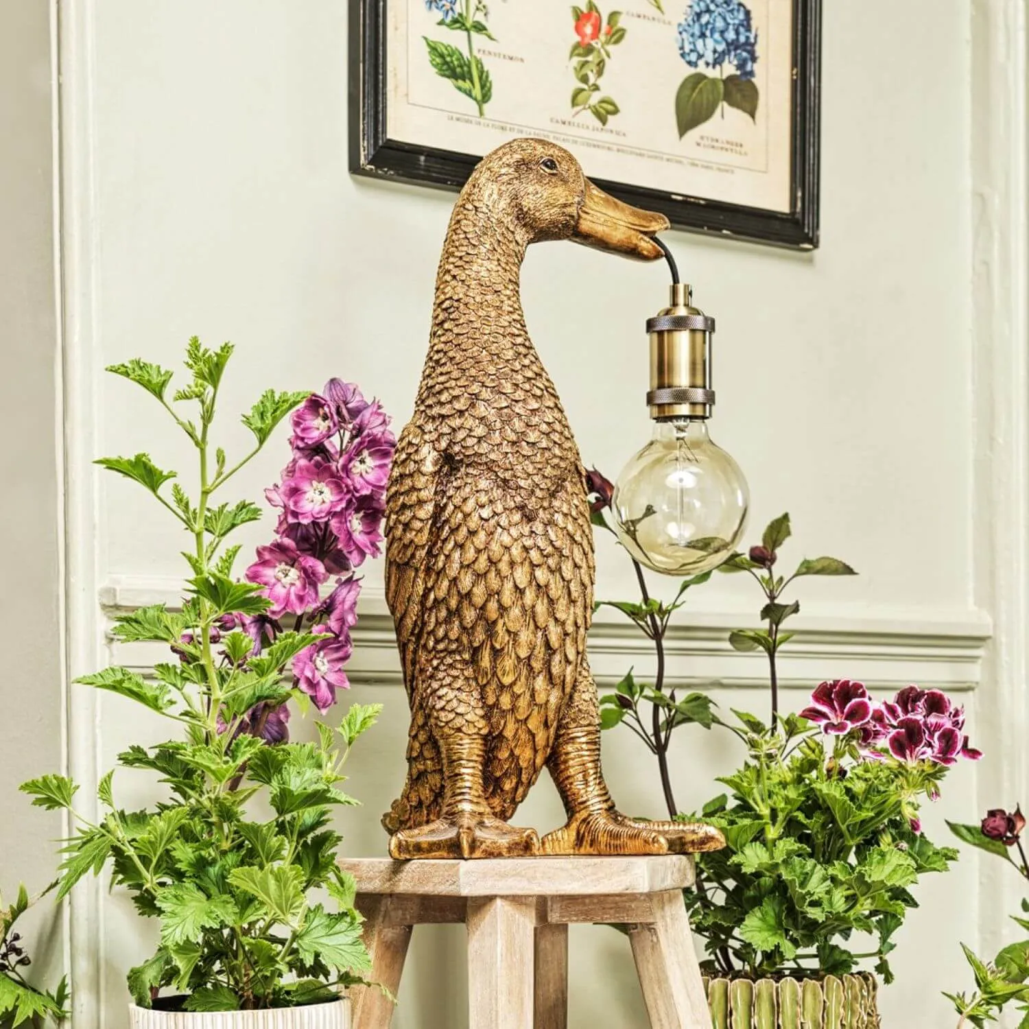 Mallory Mallard Table Lamp - Gold, Resin