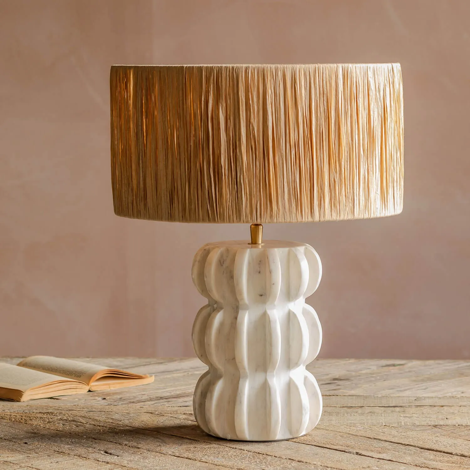 Malvern Marble Table Lamp - White