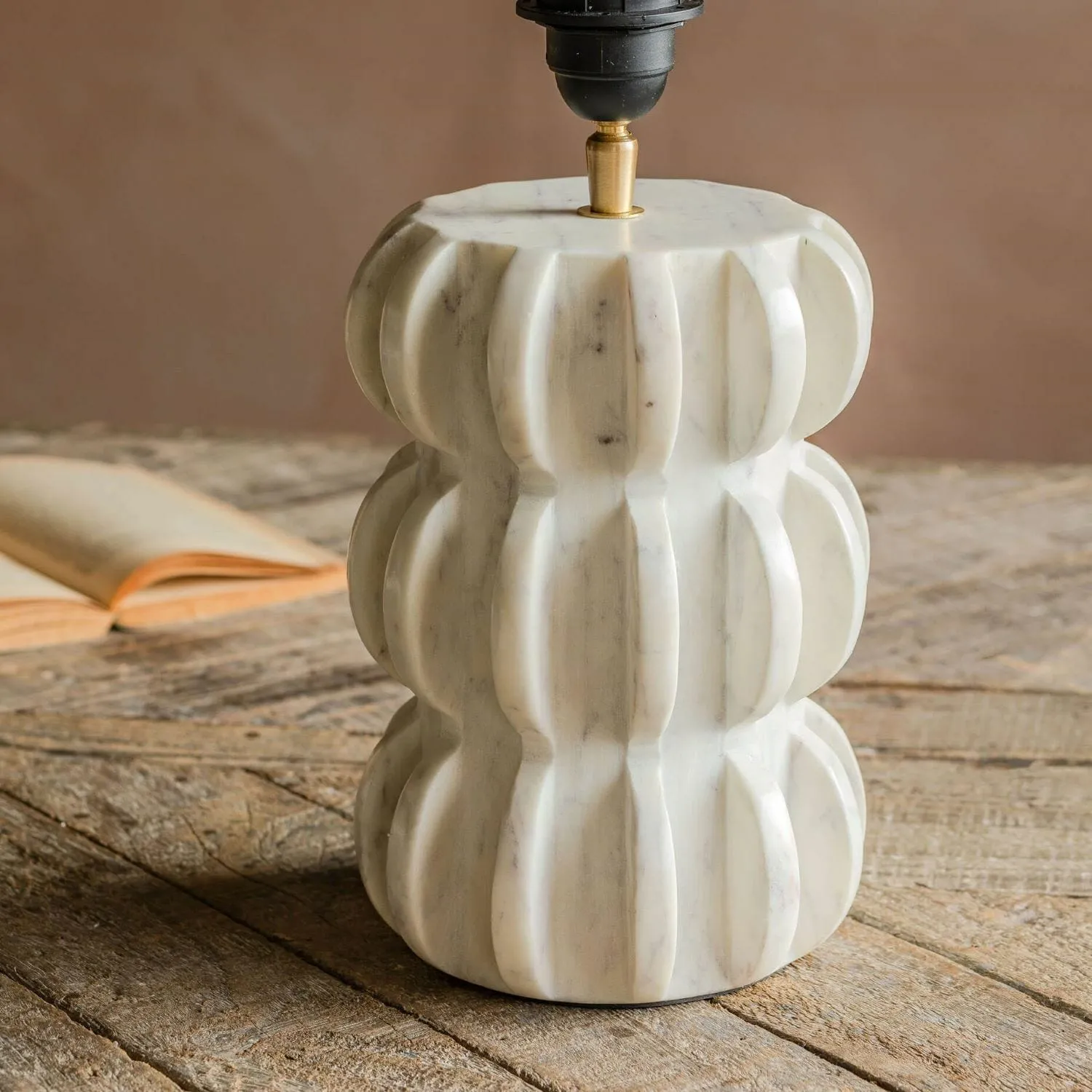 Malvern Marble Table Lamp - White