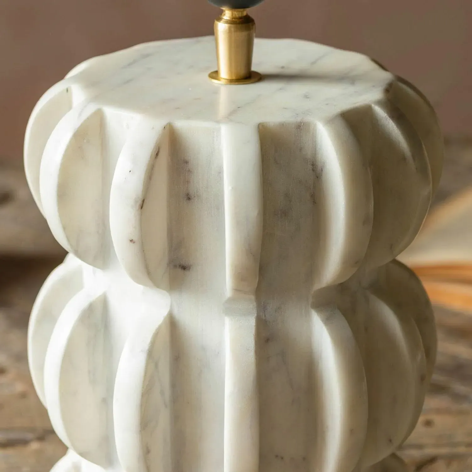 Malvern Marble Table Lamp - White
