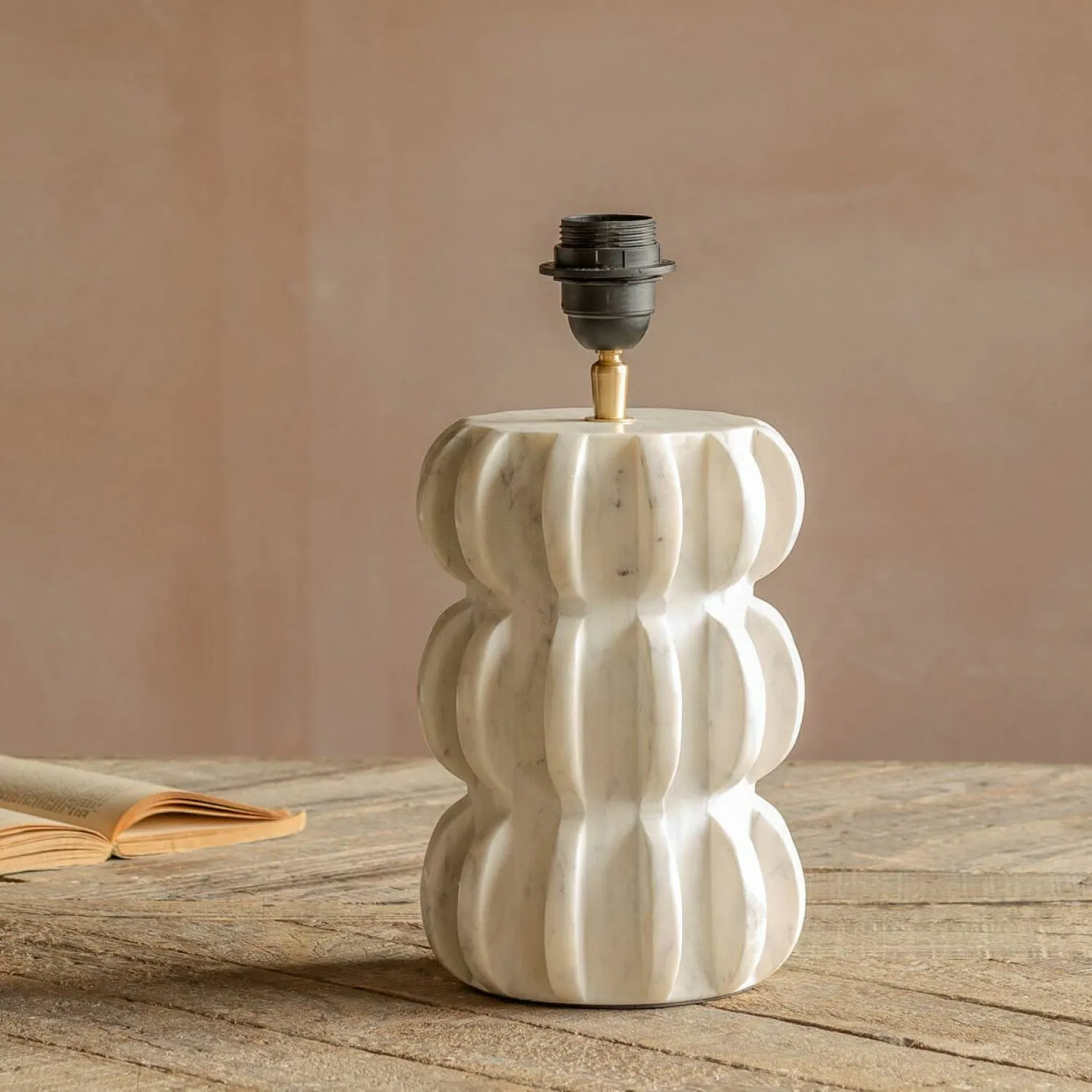 Malvern Marble Table Lamp - White