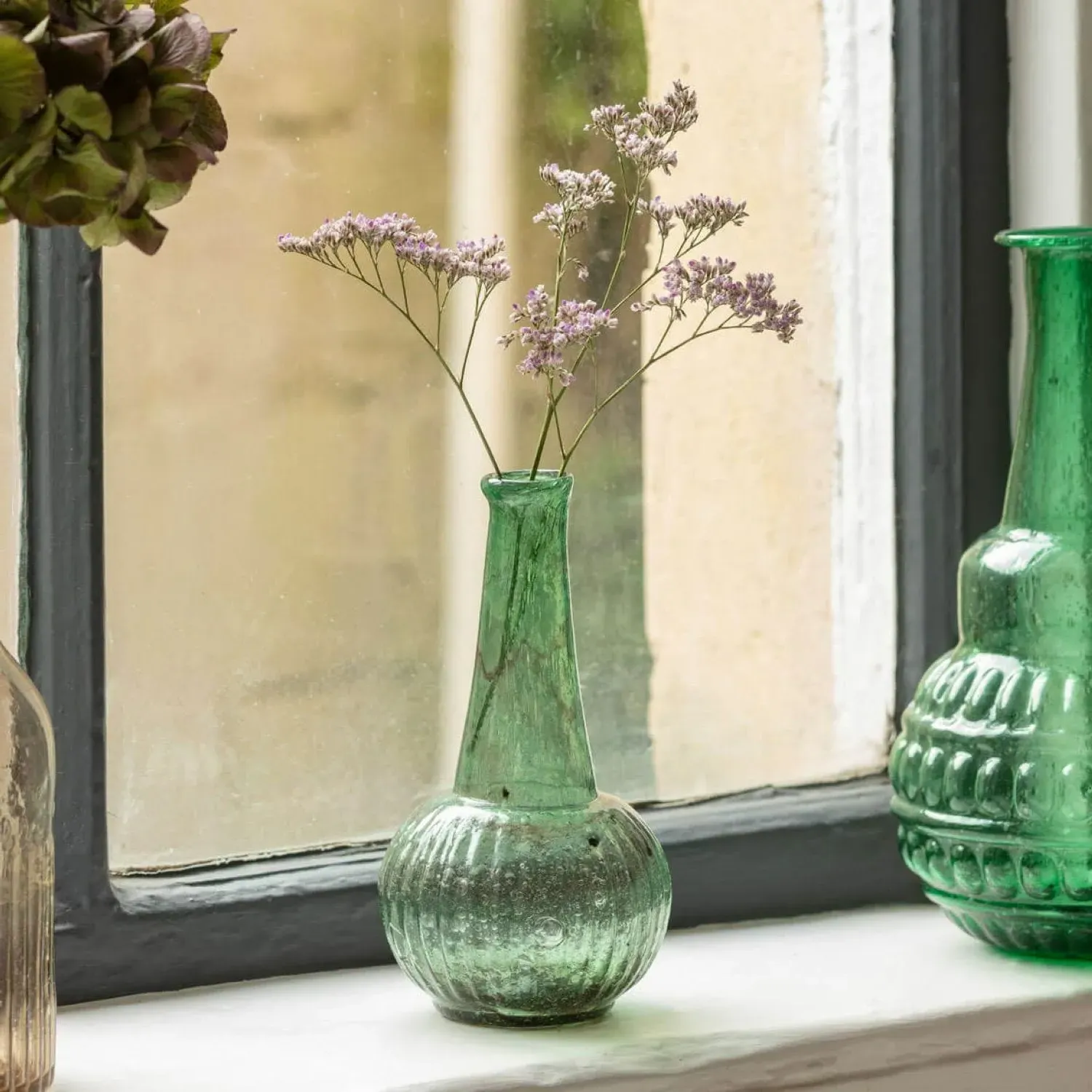 Marbled Glass Vase - Green image