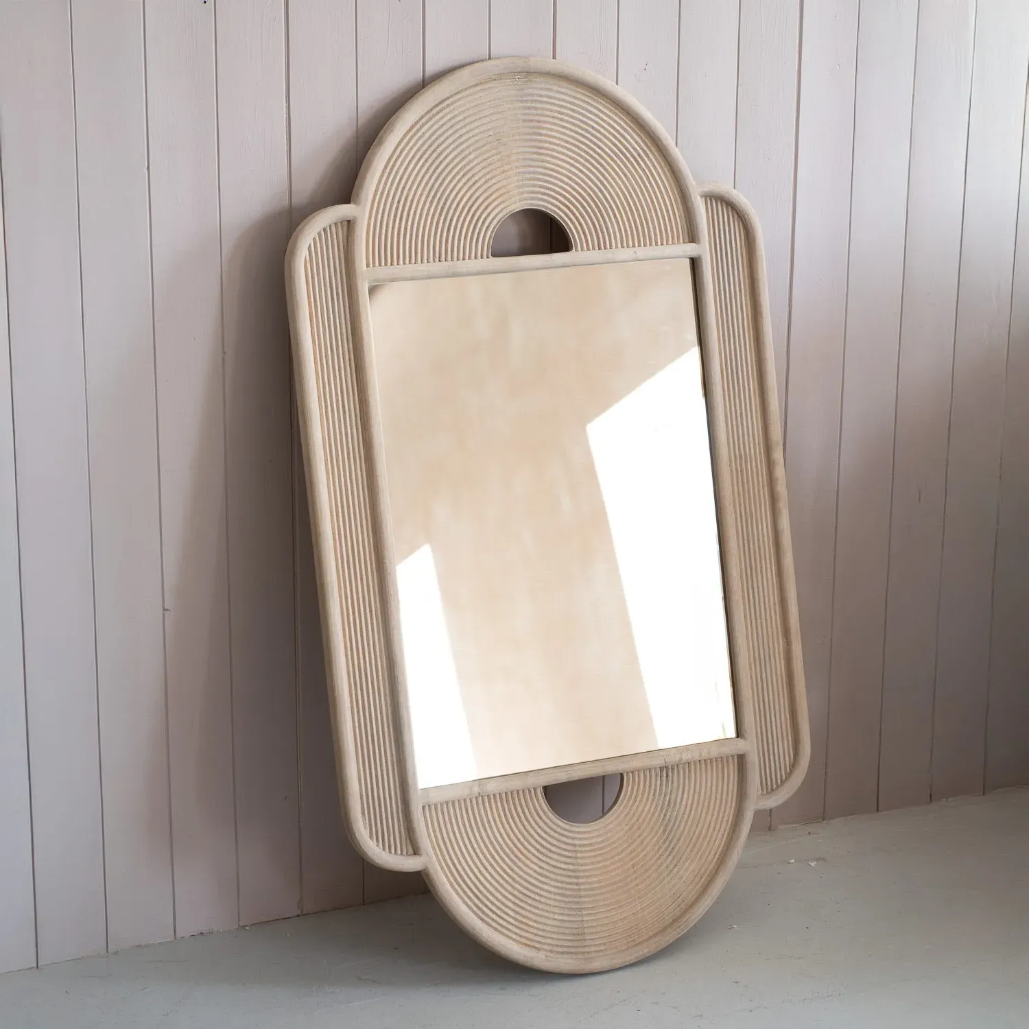 Margot Wooden Wall Mirror - Natural