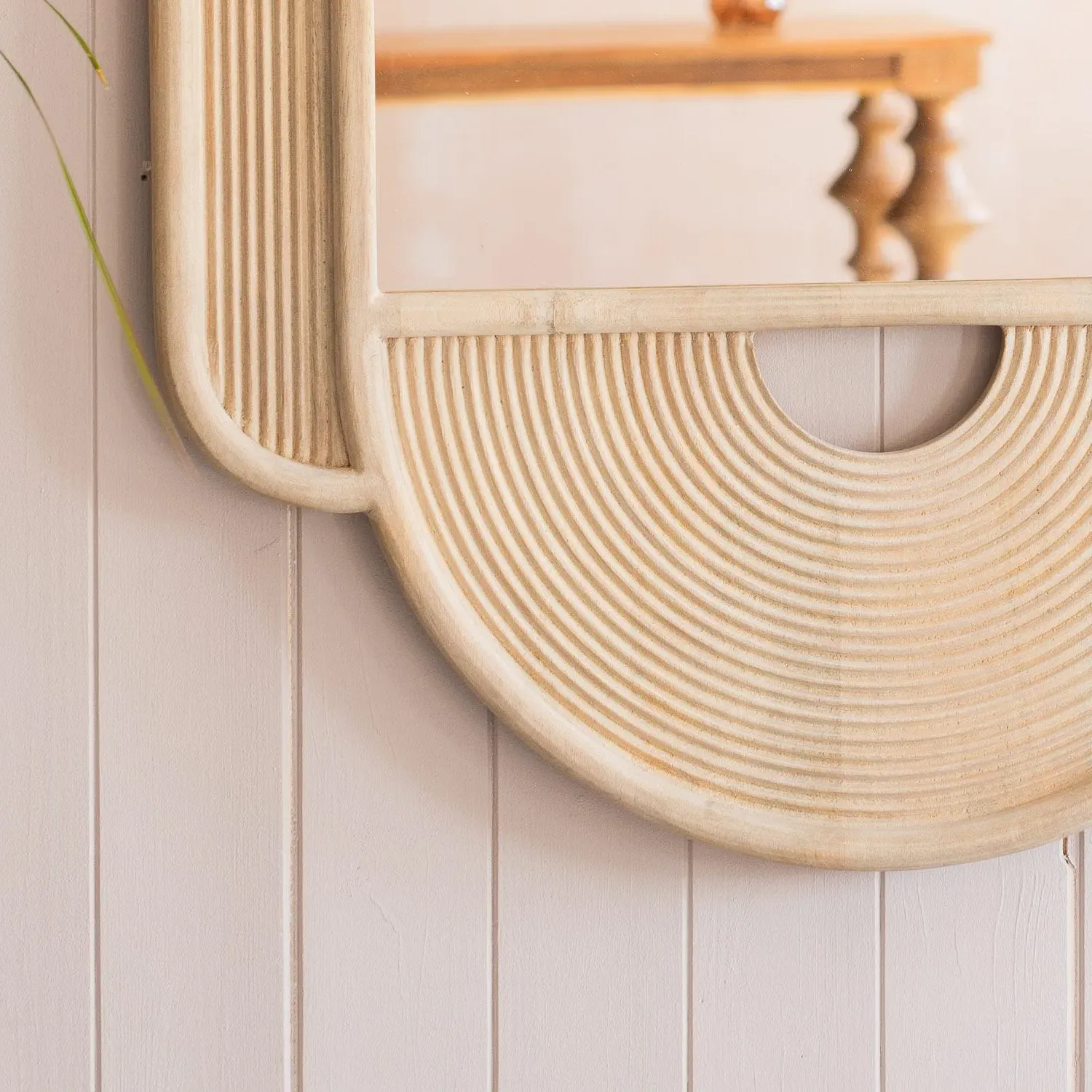 Margot Wooden Wall Mirror - Natural