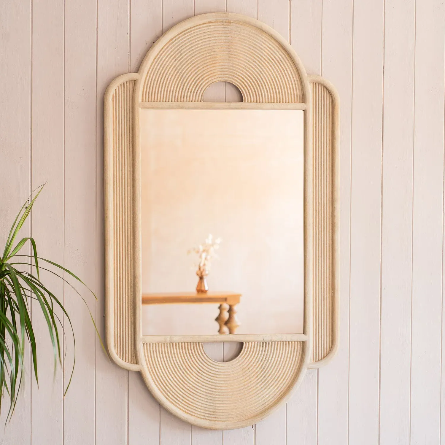 Margot Wooden Wall Mirror - Natural image
