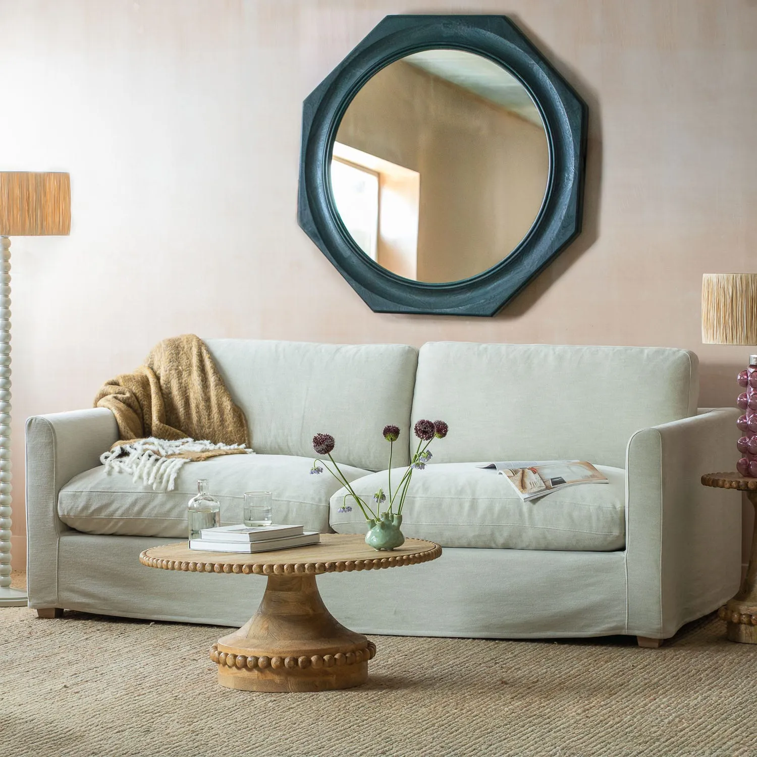 Maribel 2-Seater Sofa - Oat, Linen